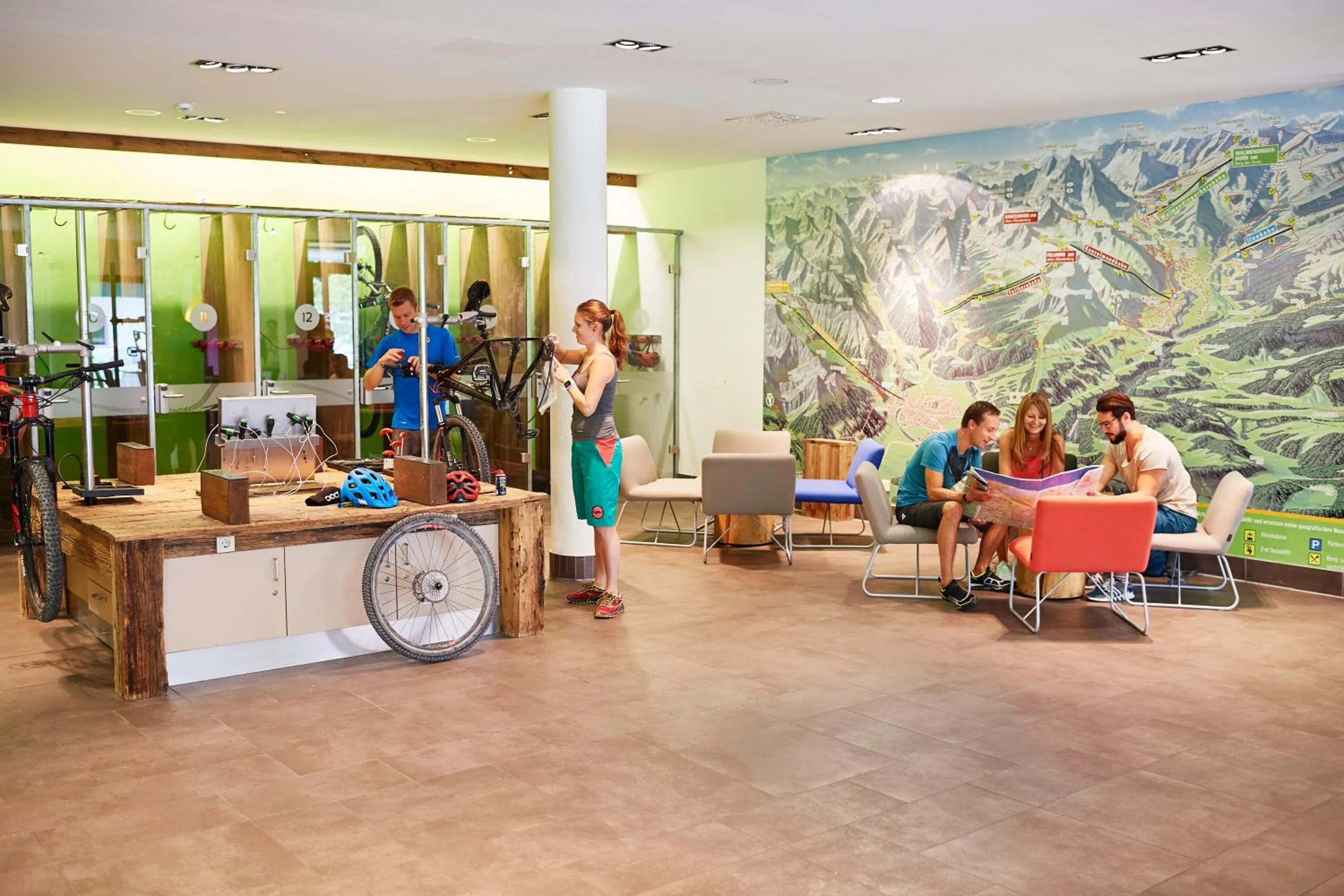 Lobby or reception in Explorer Hotel Oberstdorf
