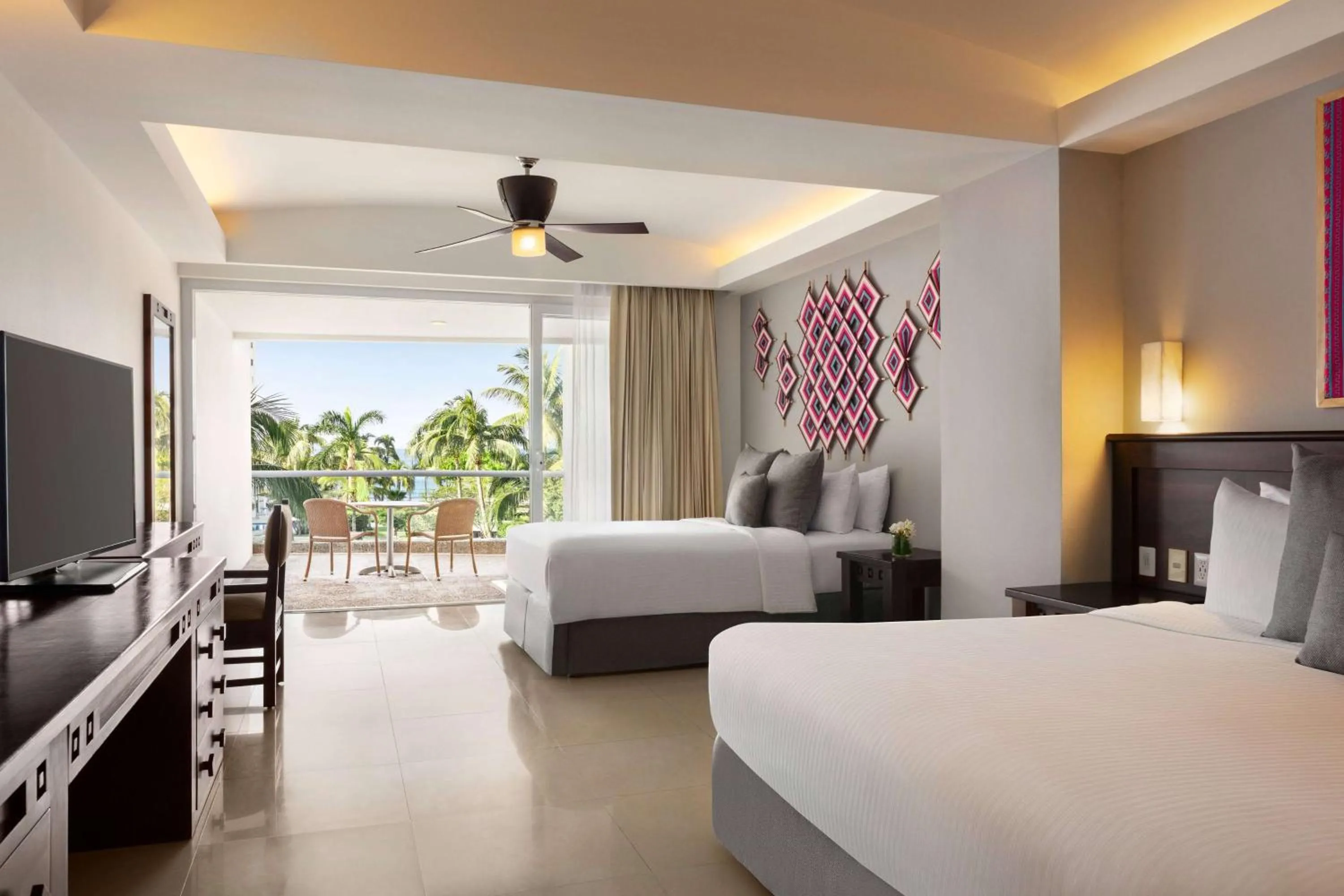 Junior Suite with Two Double Beds and Partial Ocean View - single occupancy in Wyndham Alltra Vallarta, All-Inclusive Resort