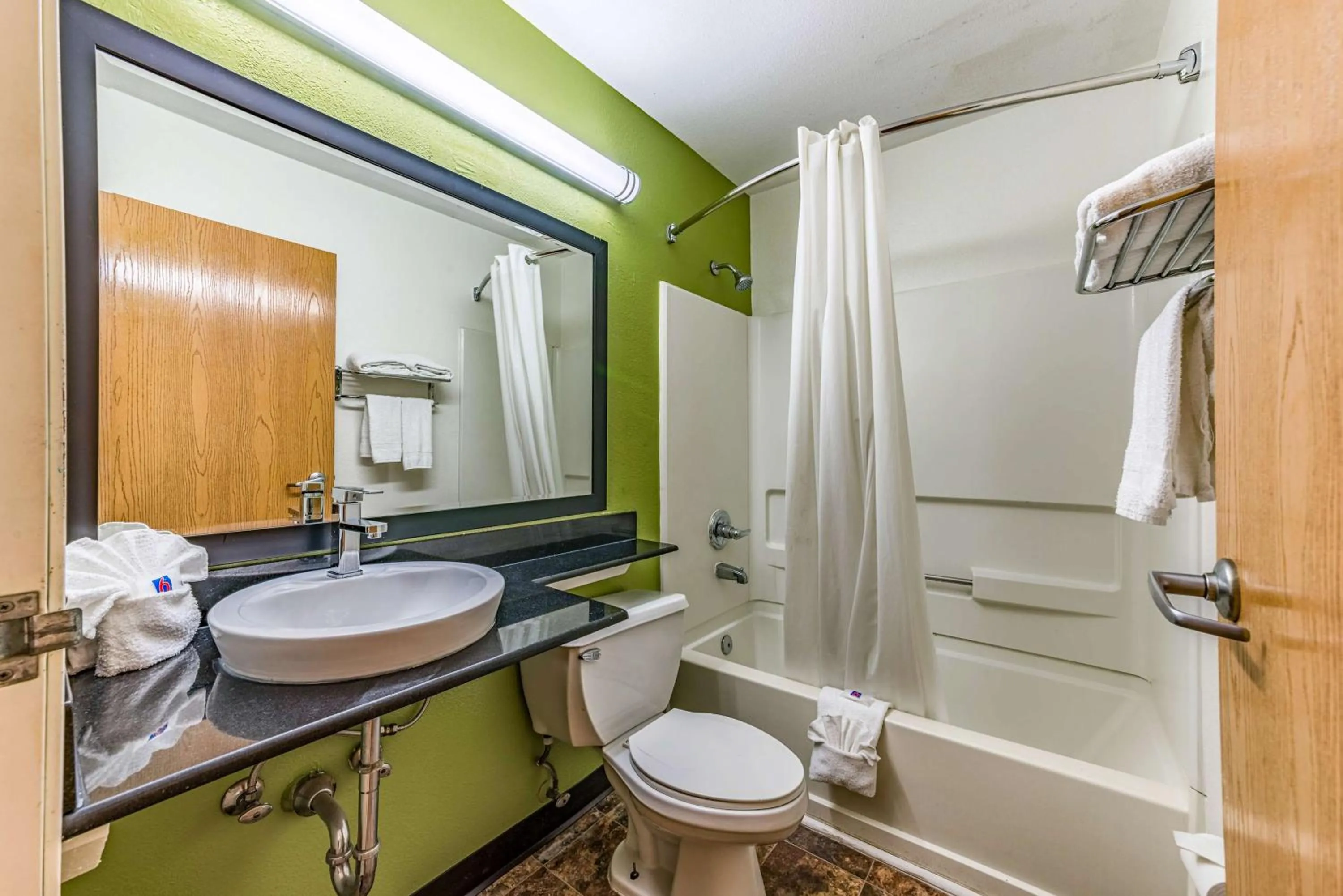 Shower in Motel 6-Charlotte, NC - University