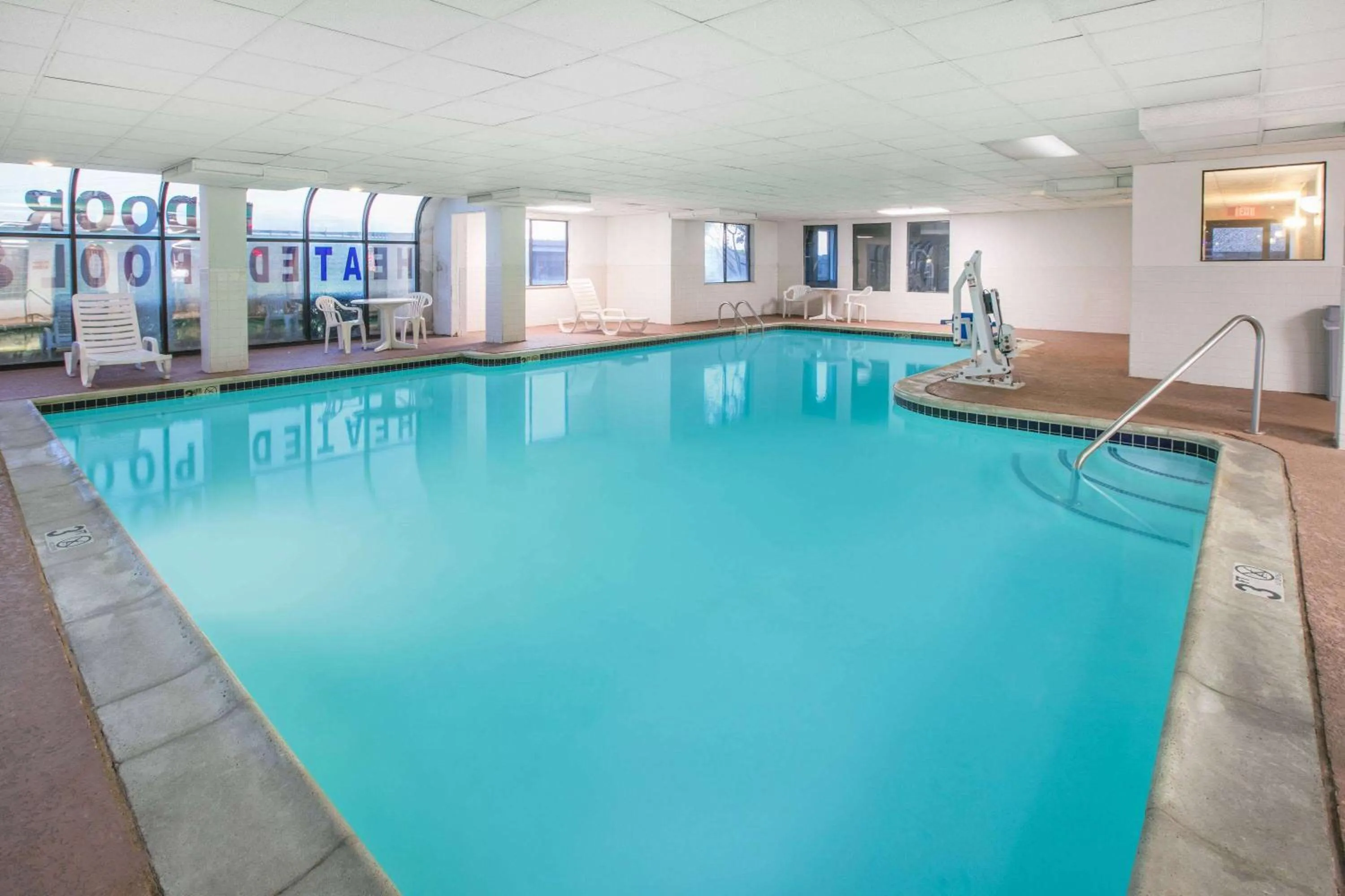 Pool view in Super 8 by Wyndham Garland North Dallas Area