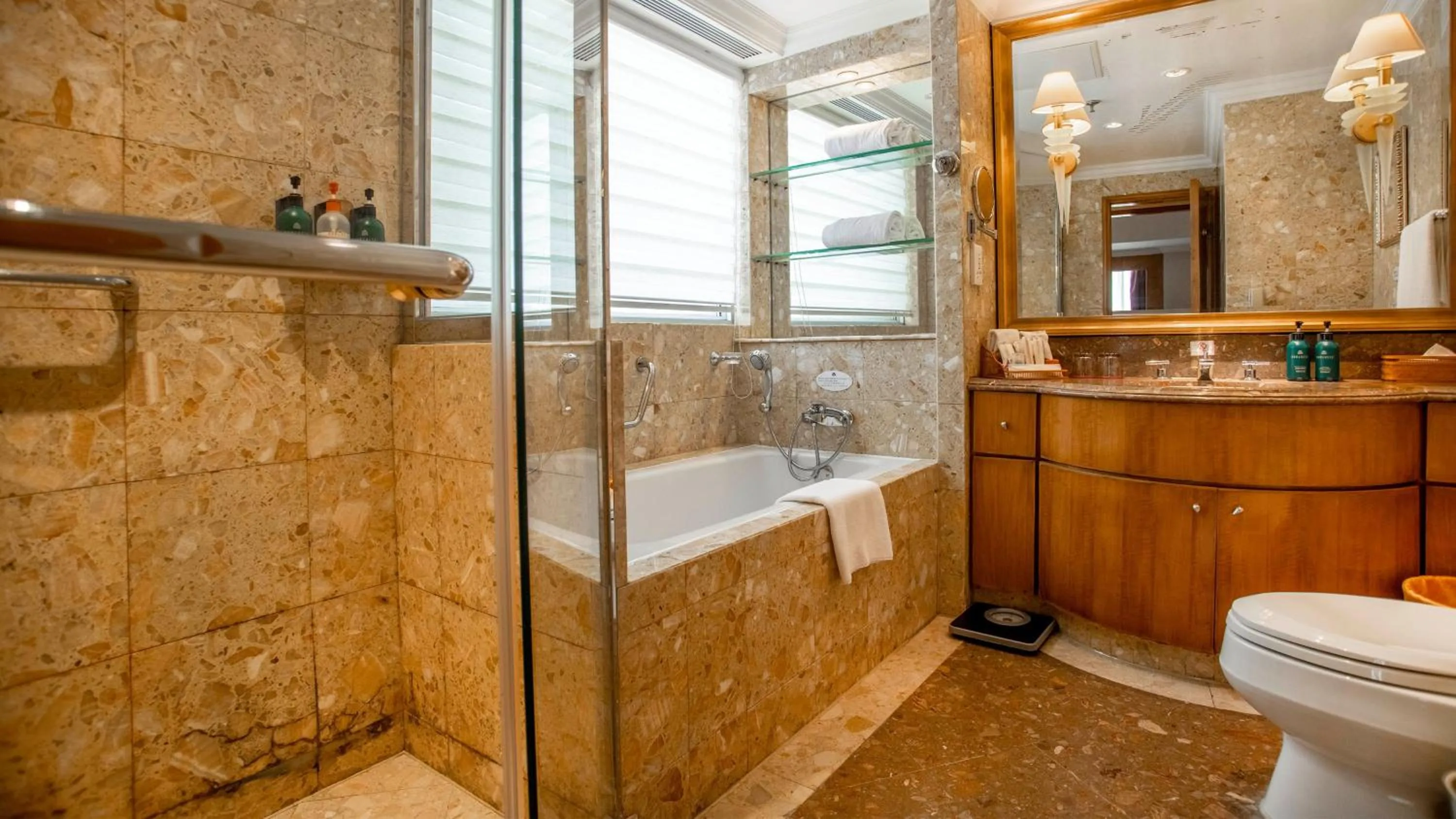 Bathroom in Crowne Plaza Qingdao by IHG