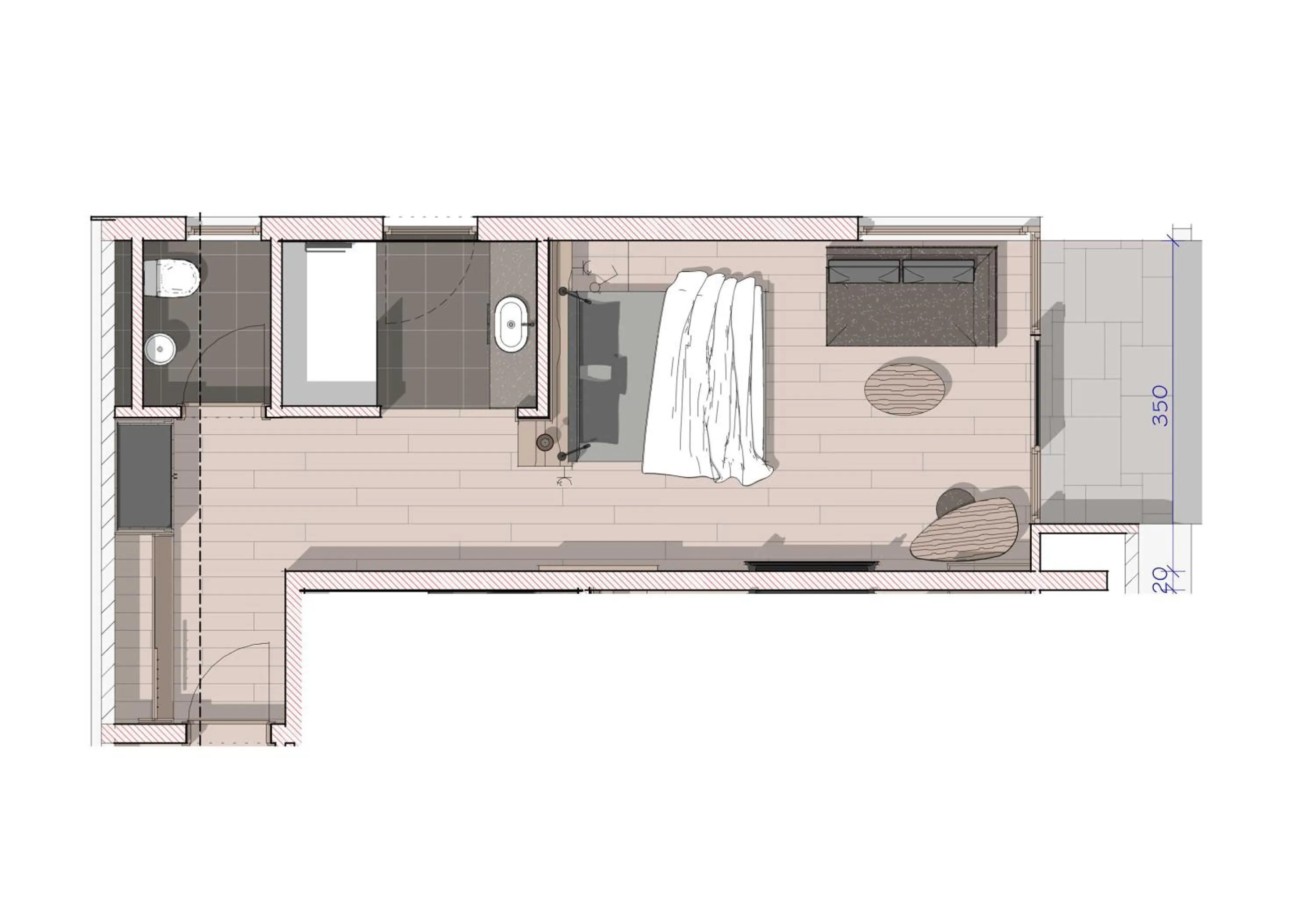 Photo of the whole room in Hotel Bergland