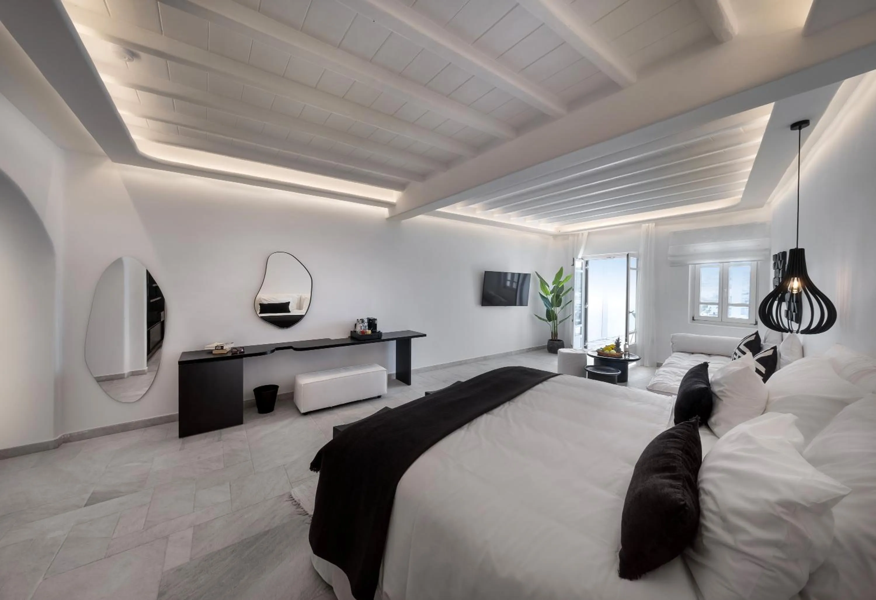 Bed in Deliades Hotel