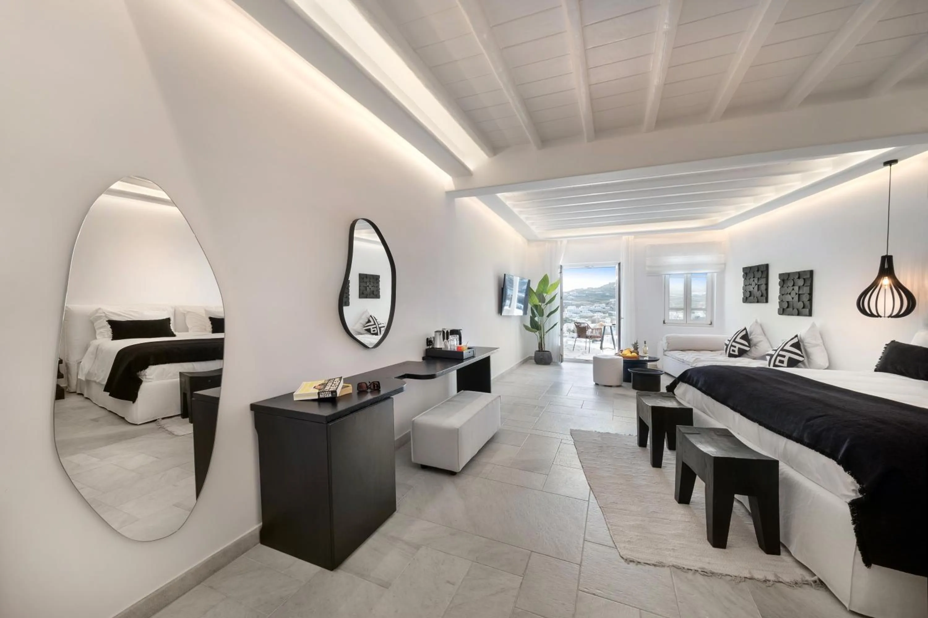 Bed in Deliades Hotel