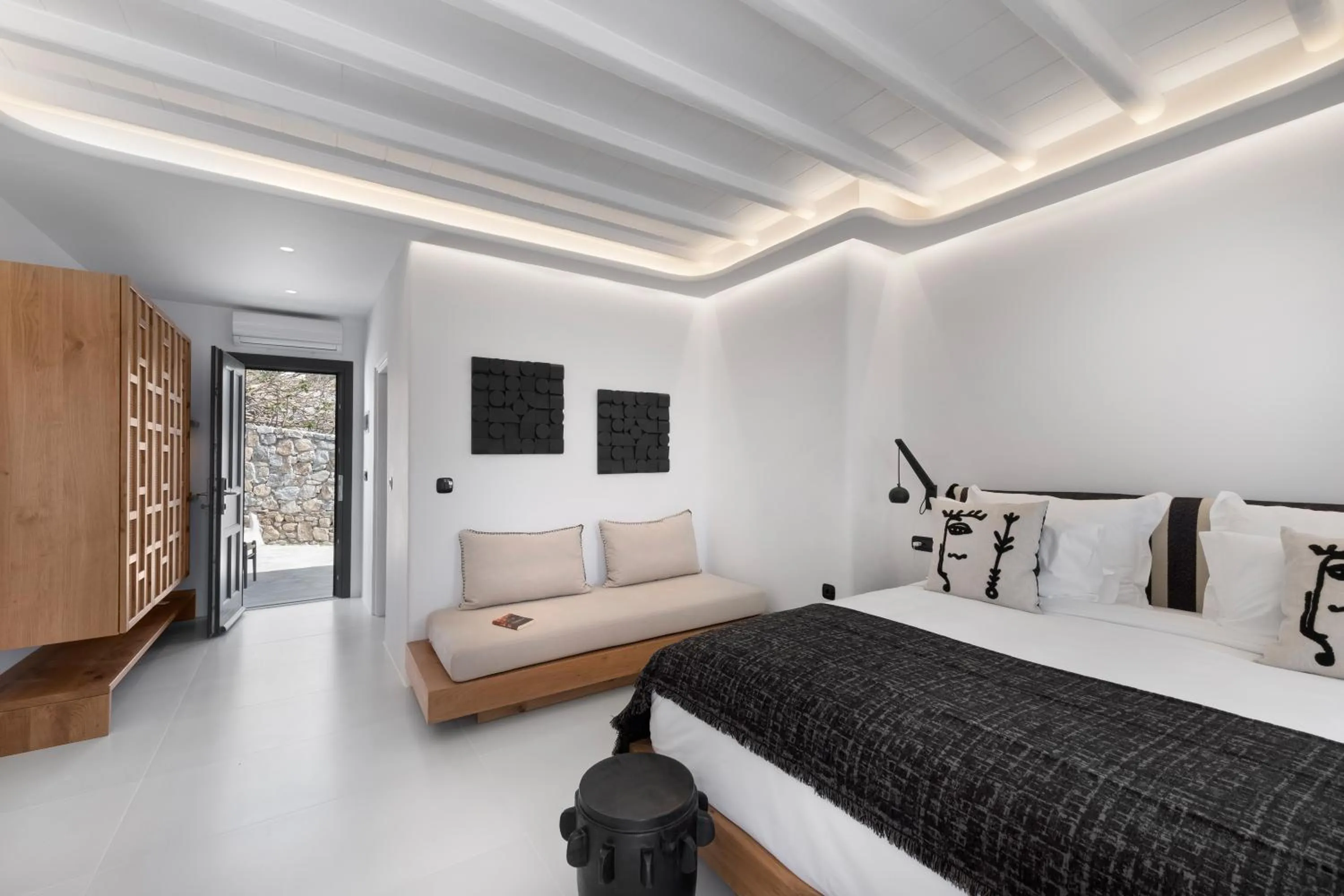 Bed in Deliades Hotel