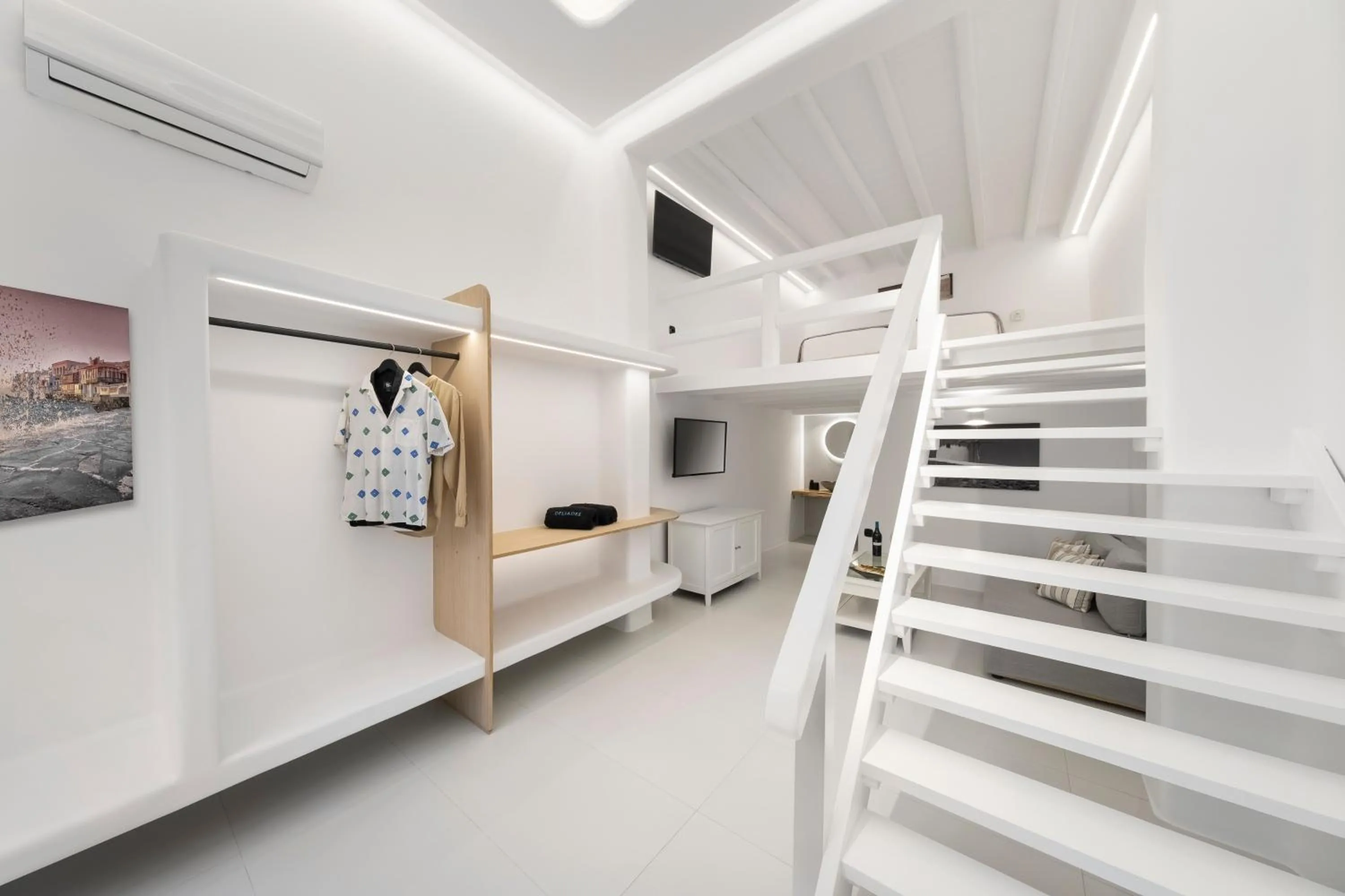 Bed in Deliades Hotel