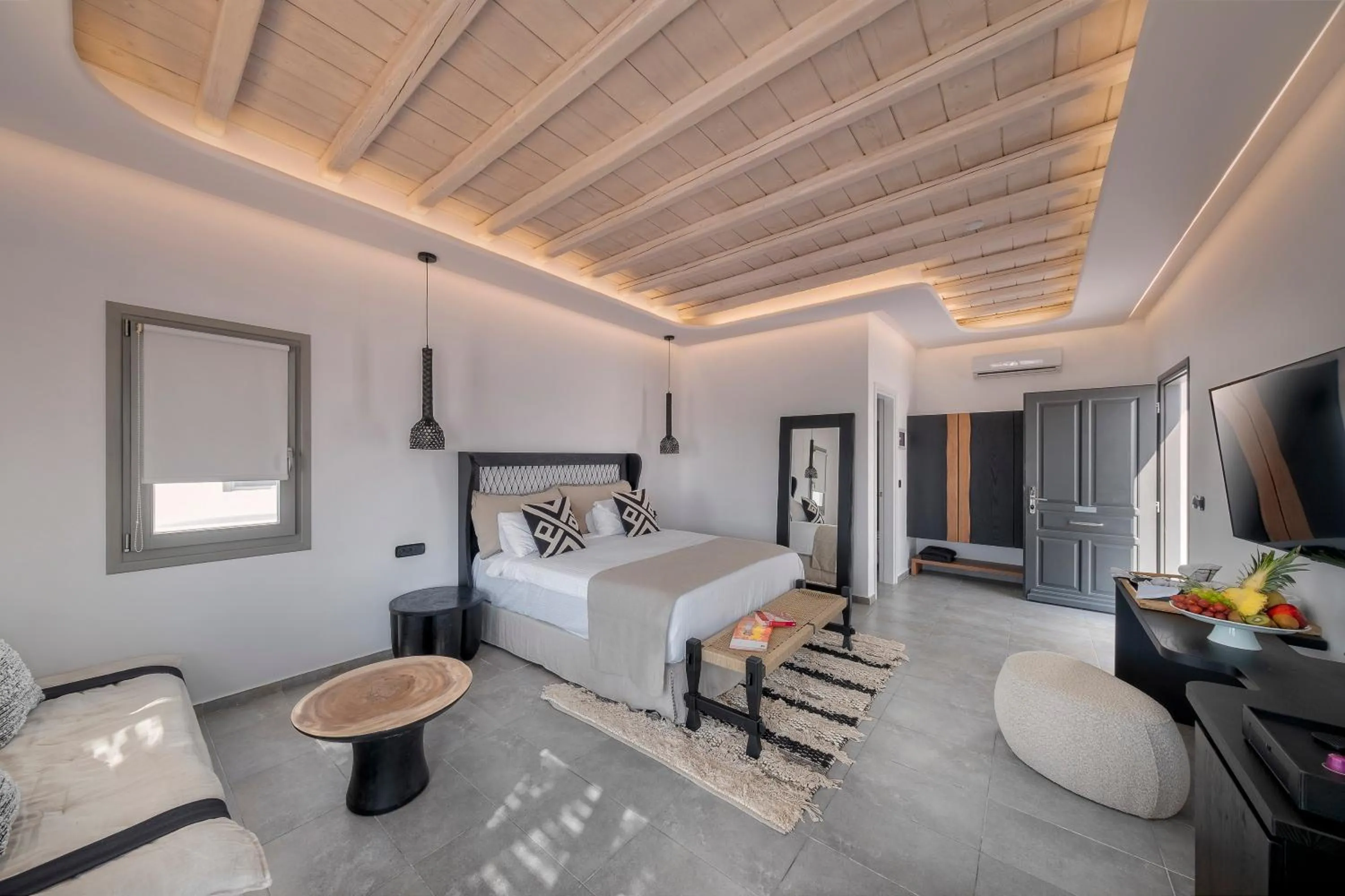 Bed in Deliades Hotel