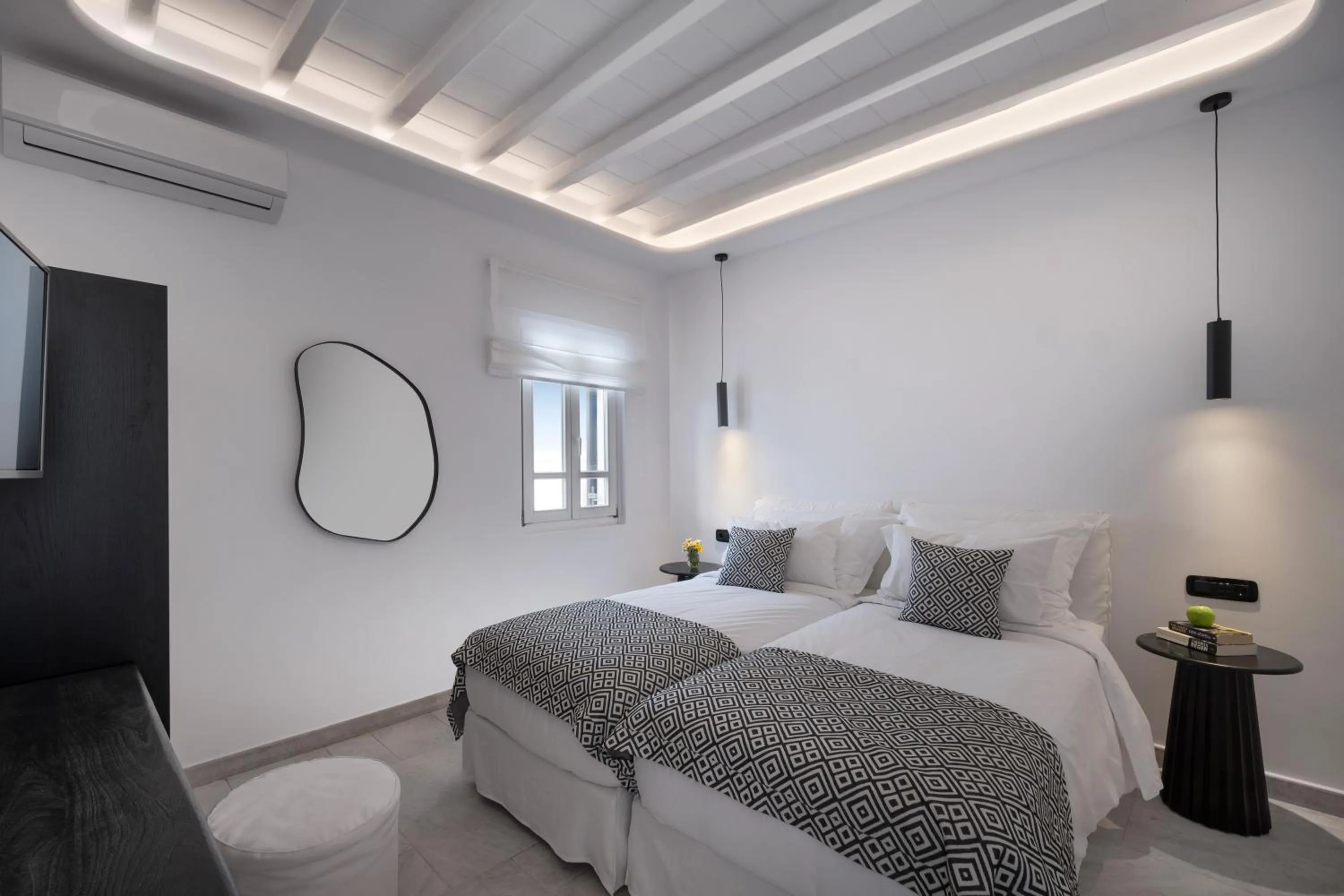 Bed in Deliades Hotel