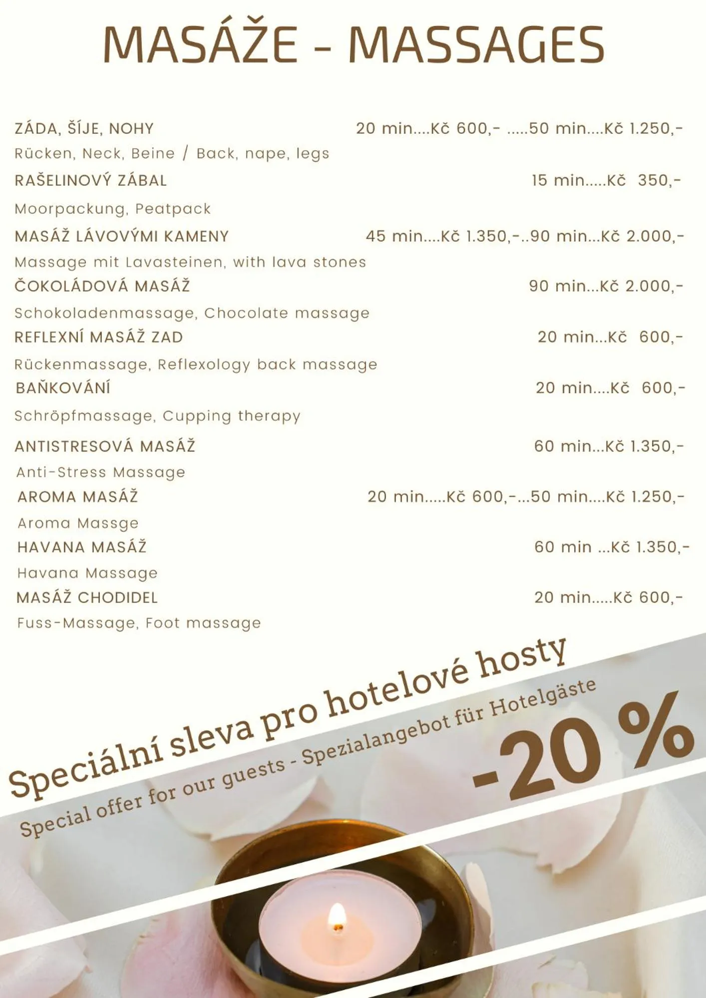 Massage in Hotel Tři Růže
