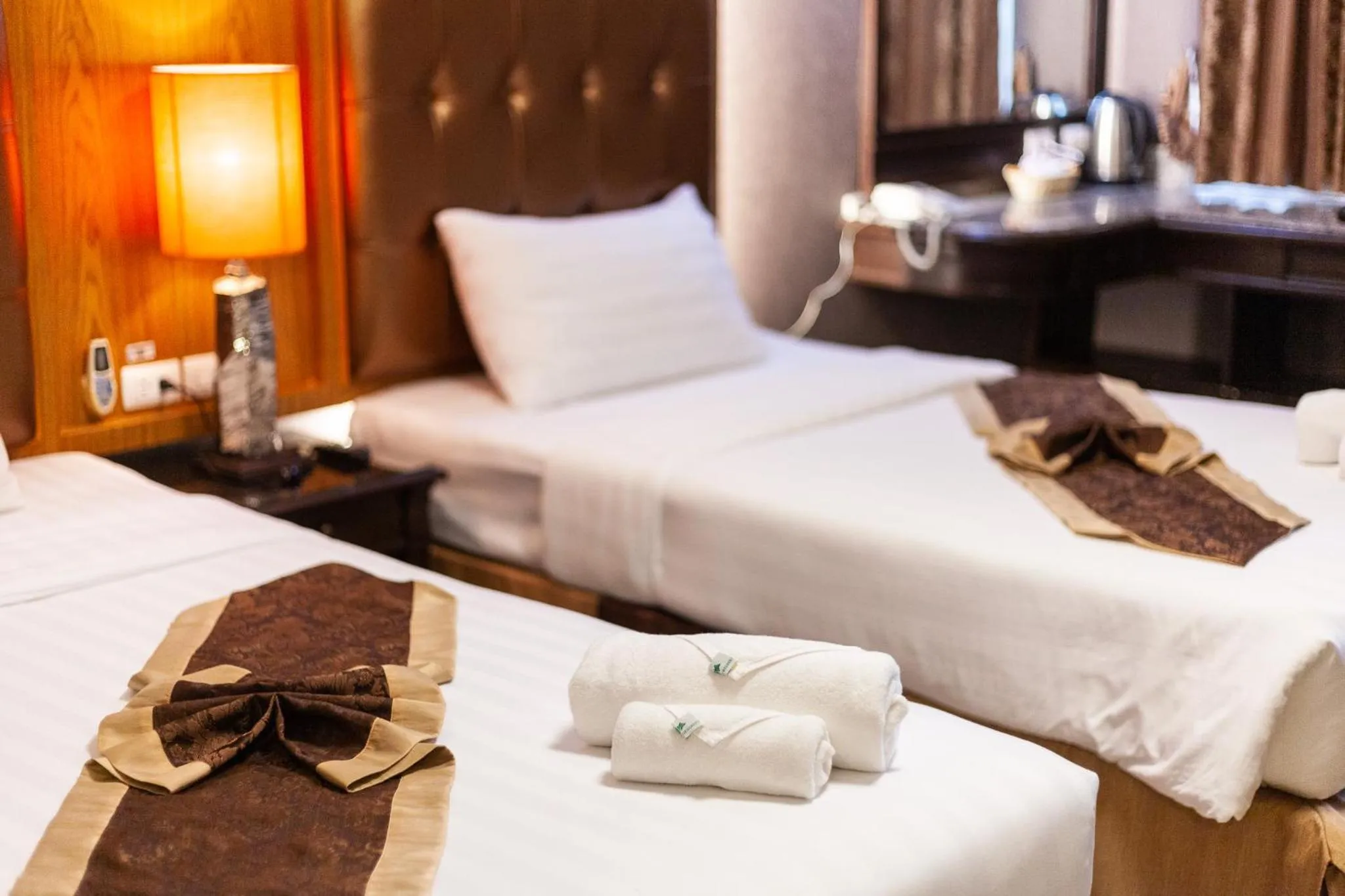 Bed in The Airport Greenery Hotel