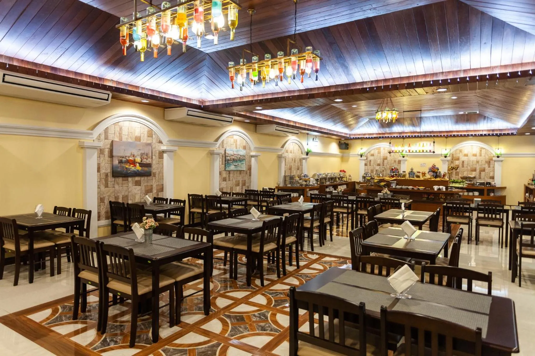 Buffet breakfast in The Airport Greenery Hotel