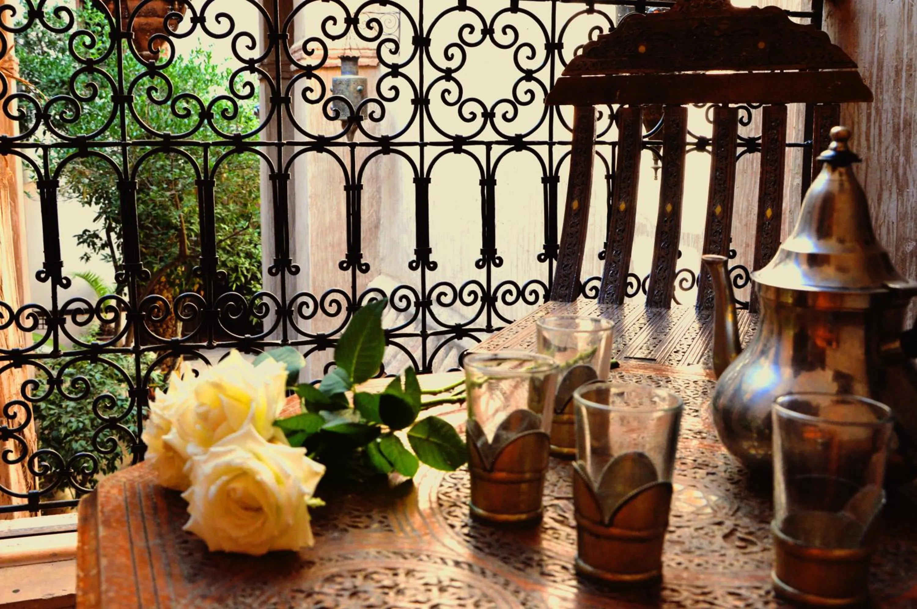Garden view in Riad Palmier