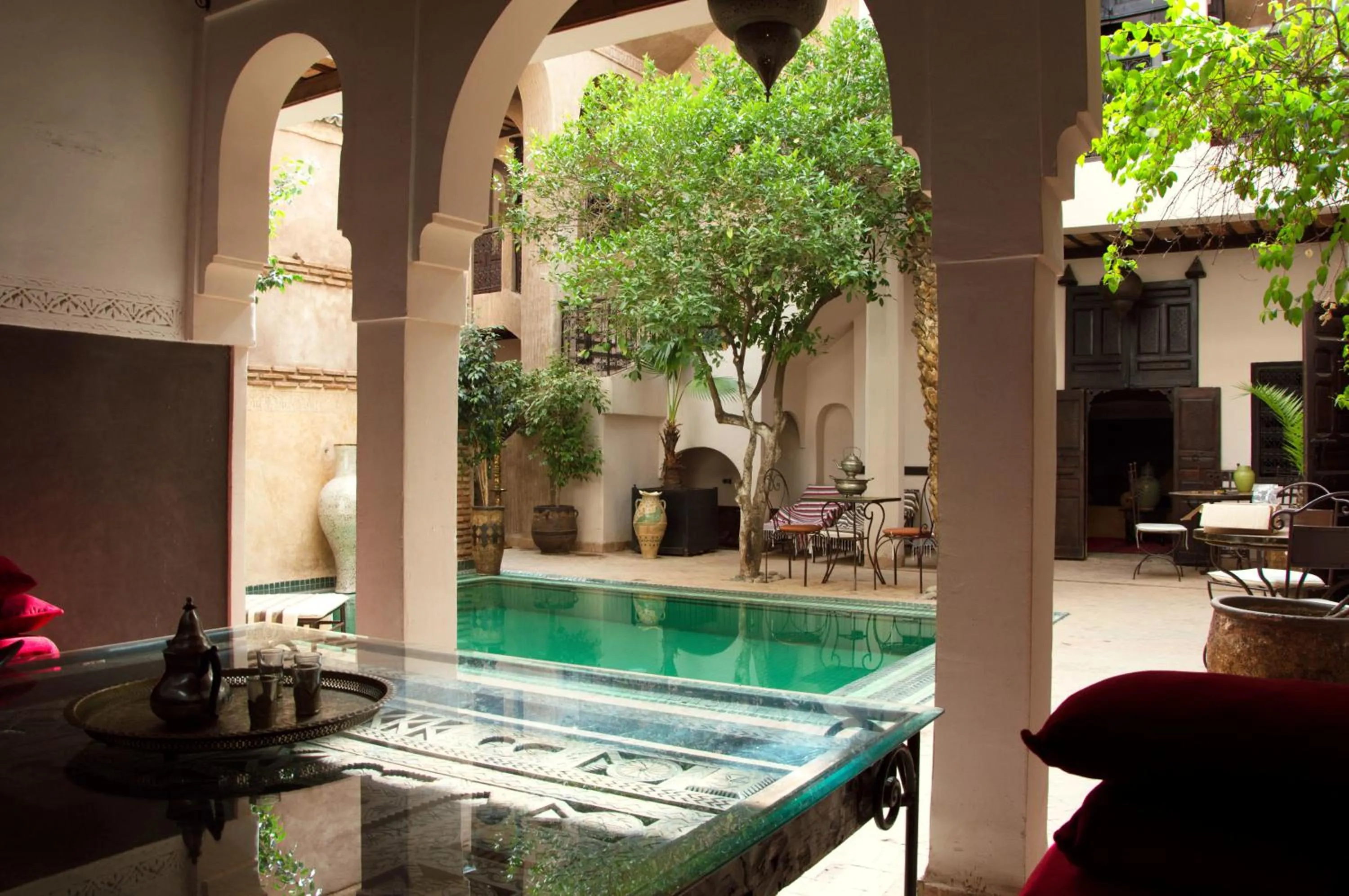 Pool view in Riad Palmier