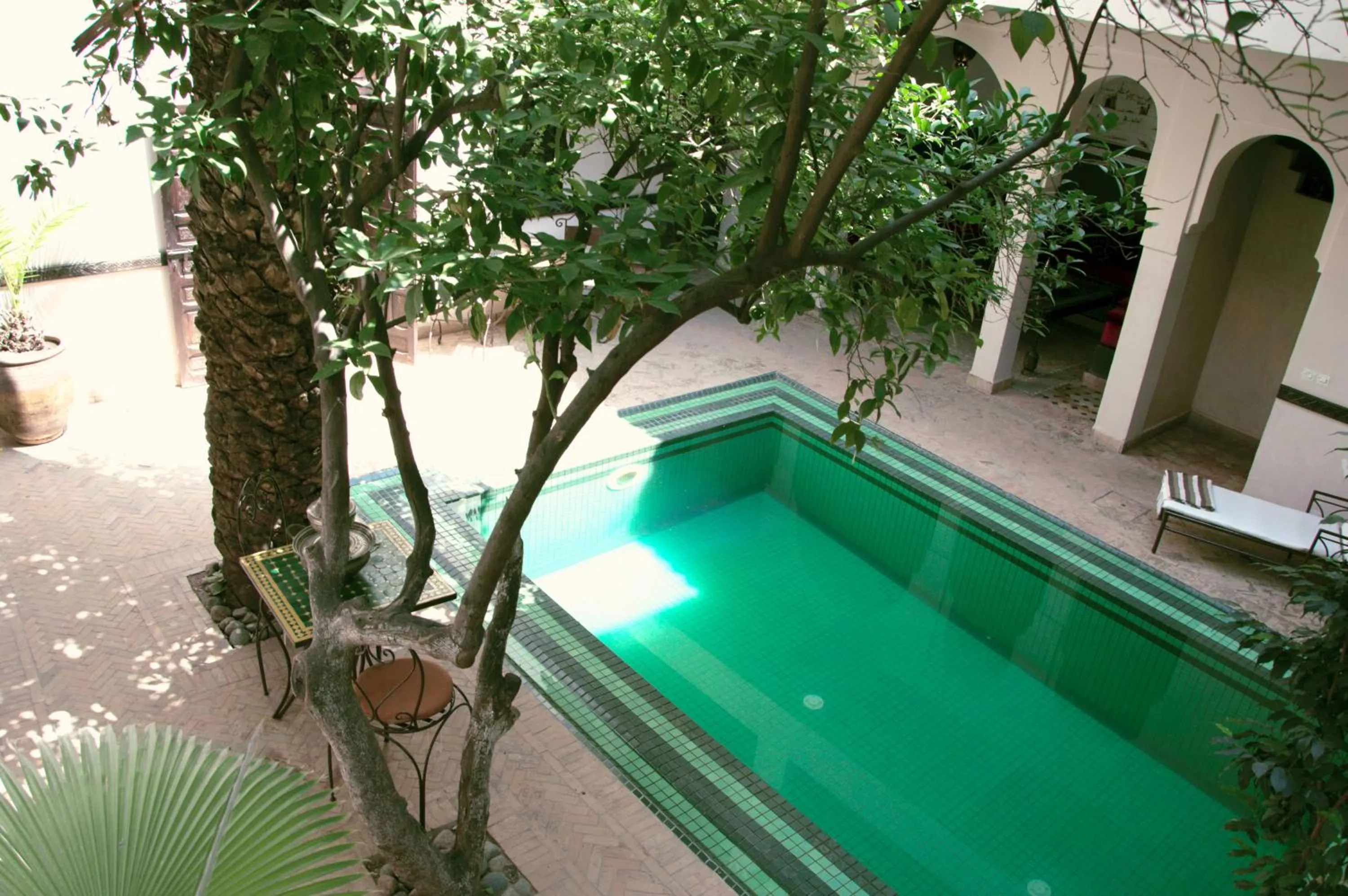 Pool view in Riad Palmier