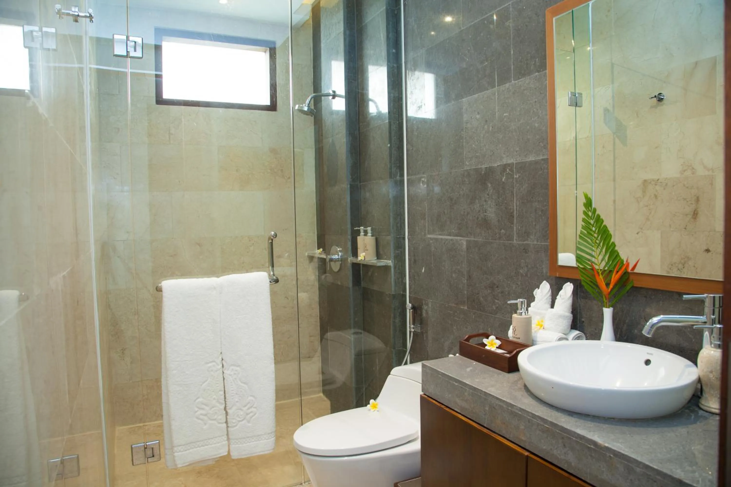 Shower in Rajavilla Lombok Resort - Seaside Serenity