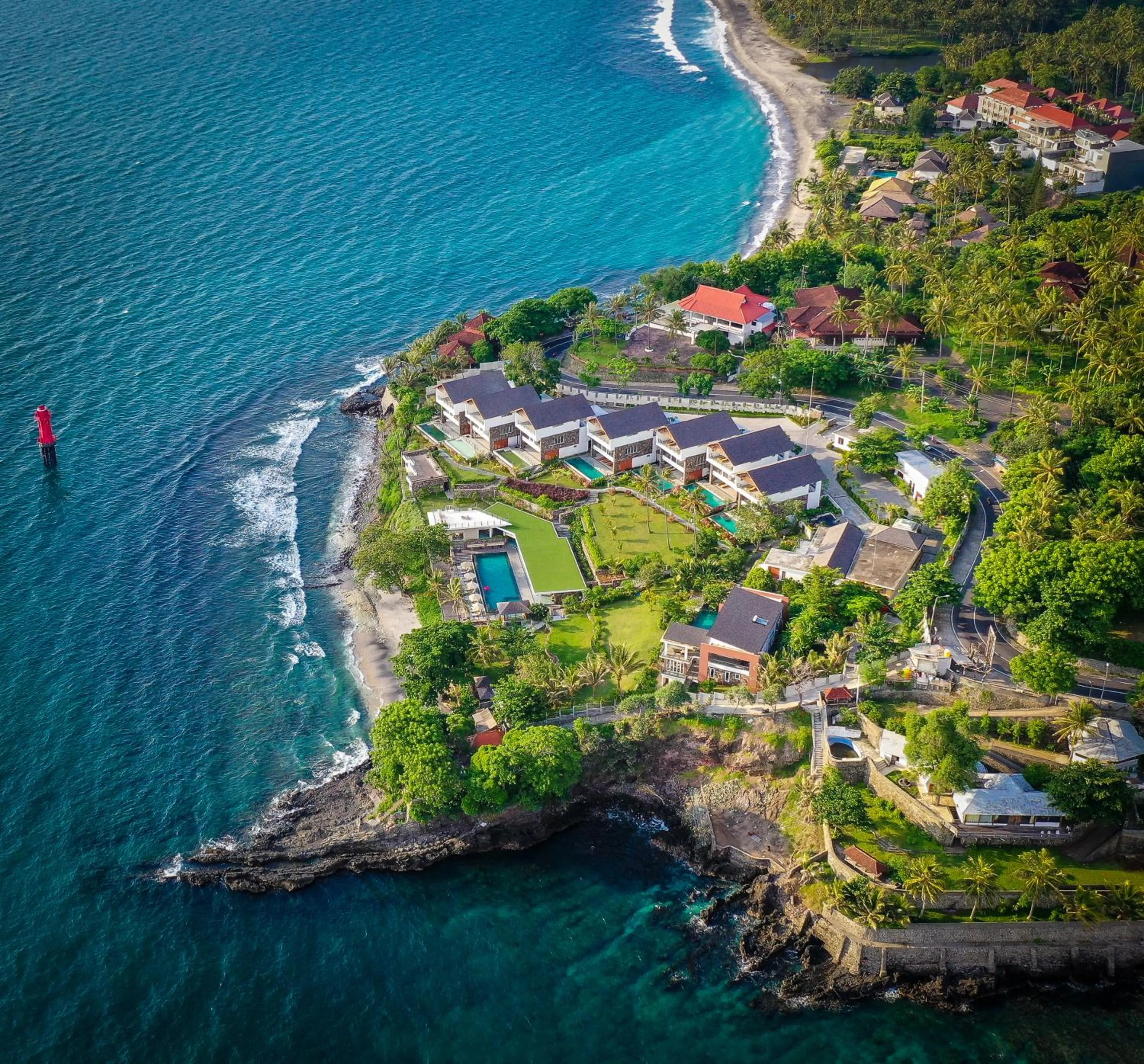 Bird's eye view in Rajavilla Lombok Resort - Seaside Serenity