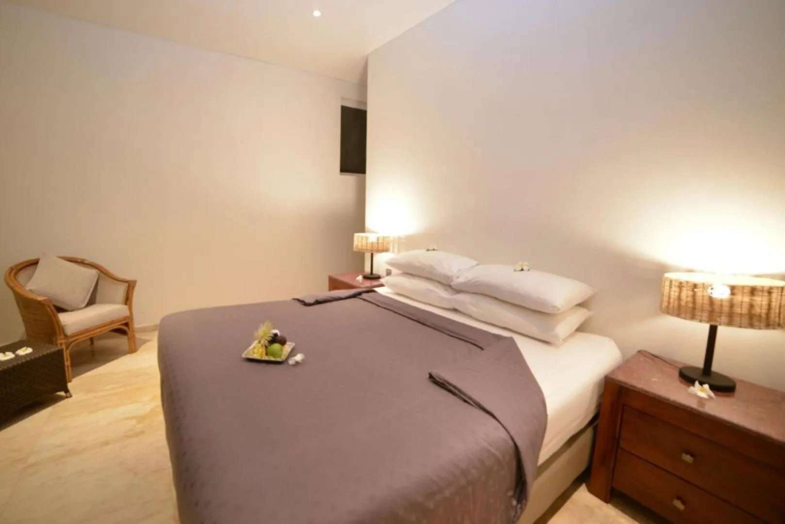 Bed in Rajavilla Lombok Resort - Seaside Serenity