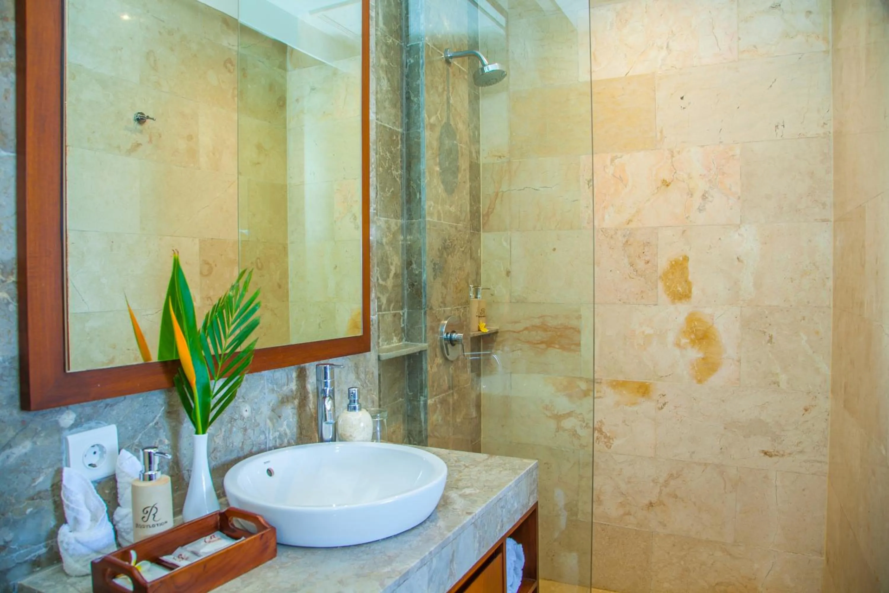 Shower in Rajavilla Lombok Resort - Seaside Serenity