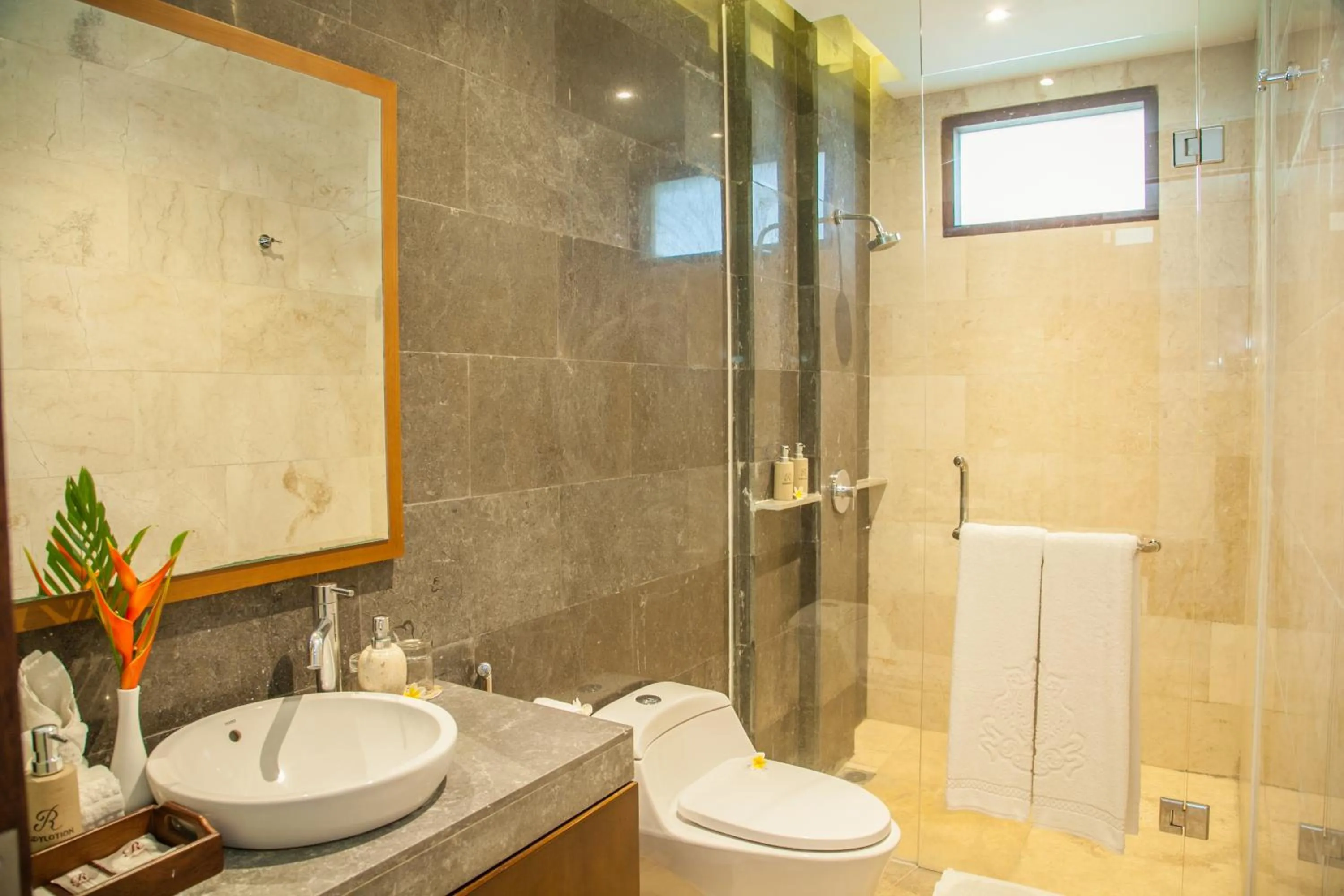 Shower in Rajavilla Lombok Resort - Seaside Serenity