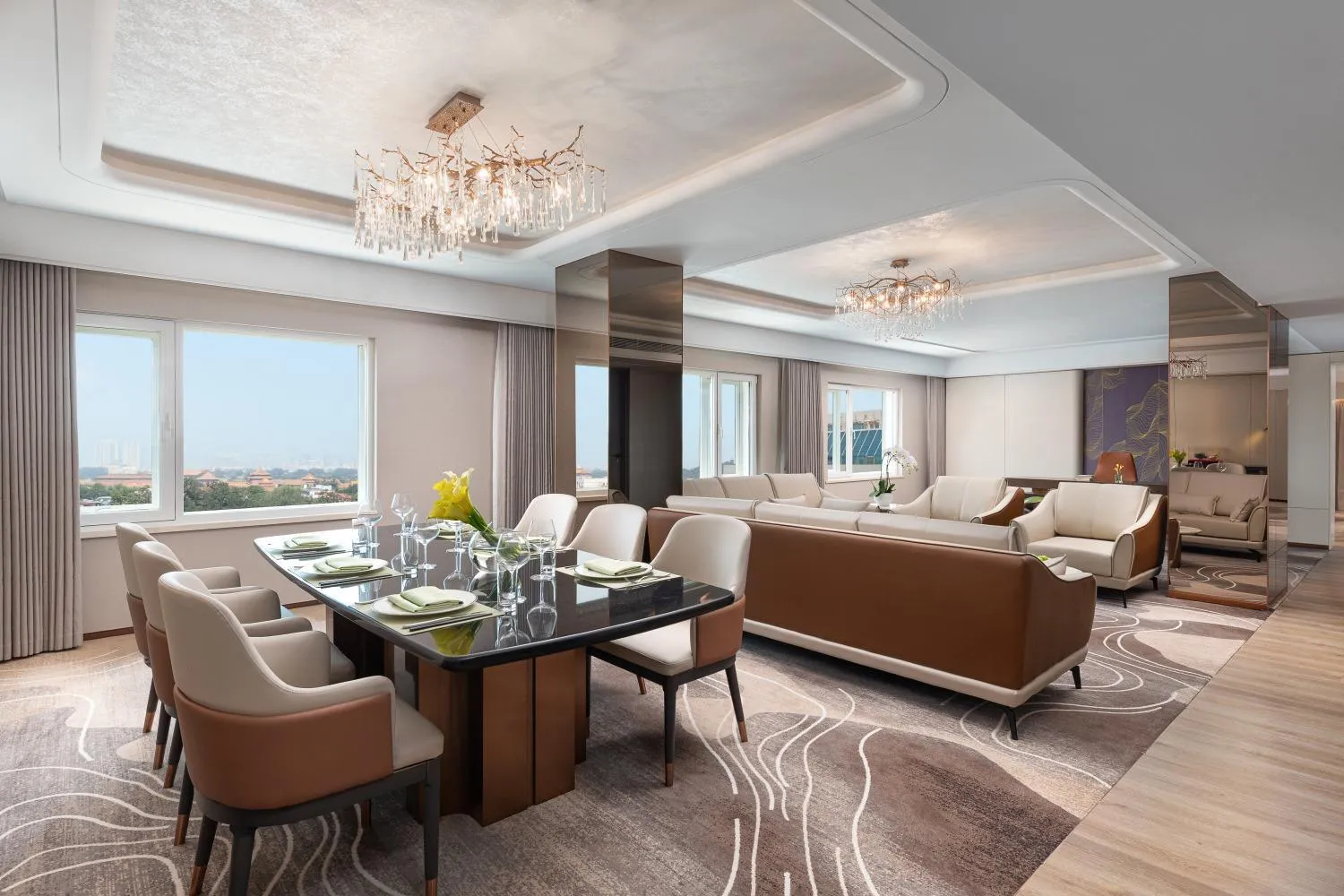 Living room in Sunworld Dynasty Hotel Beijing Wangfujing