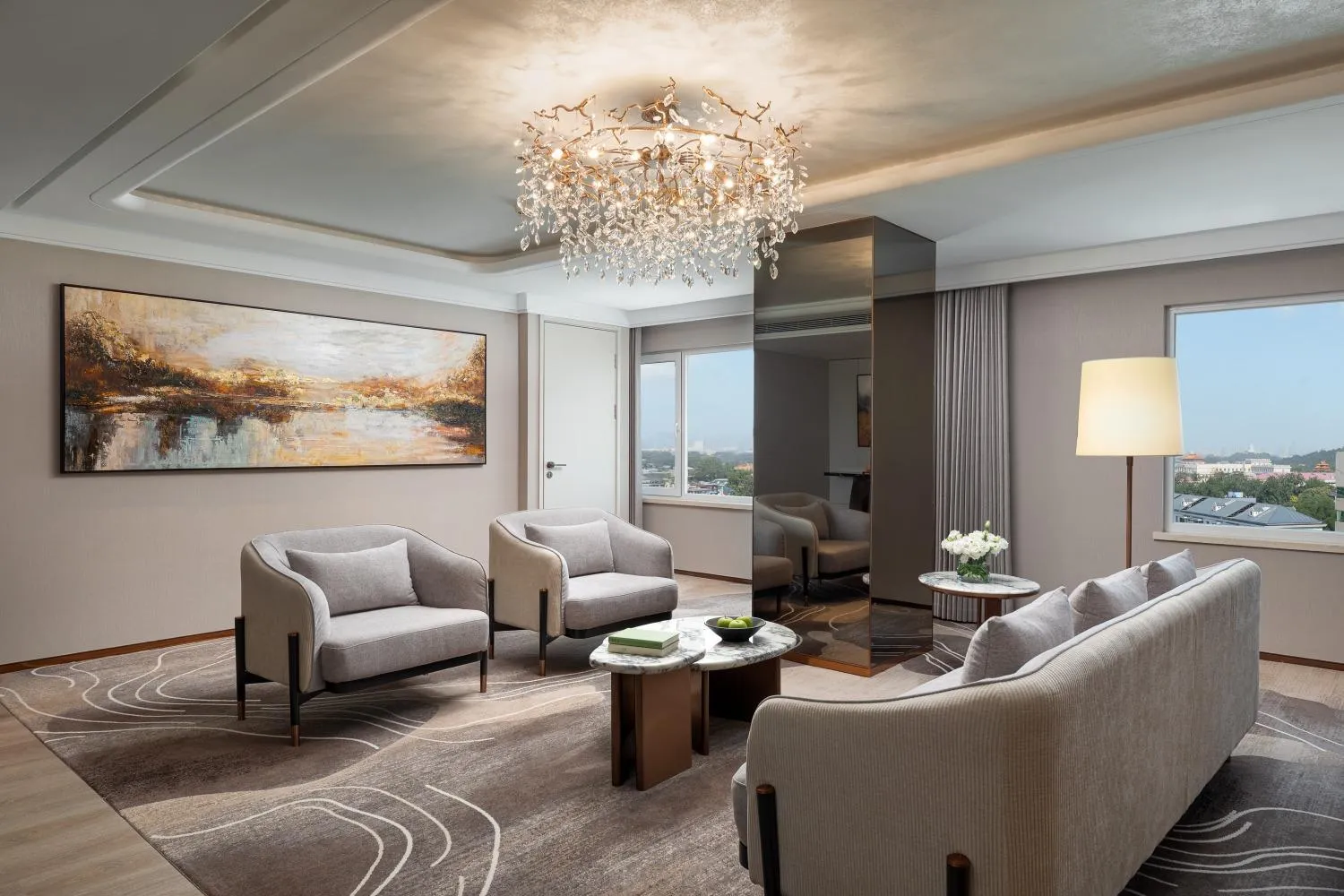 Living room in Sunworld Dynasty Hotel Beijing Wangfujing