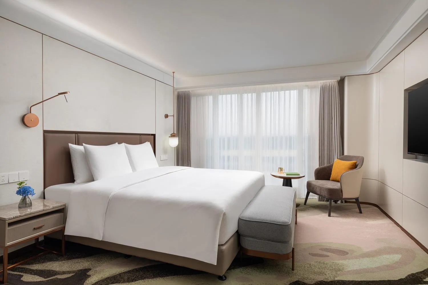 Bedroom, Bed in Sunworld Dynasty Hotel Beijing Wangfujing