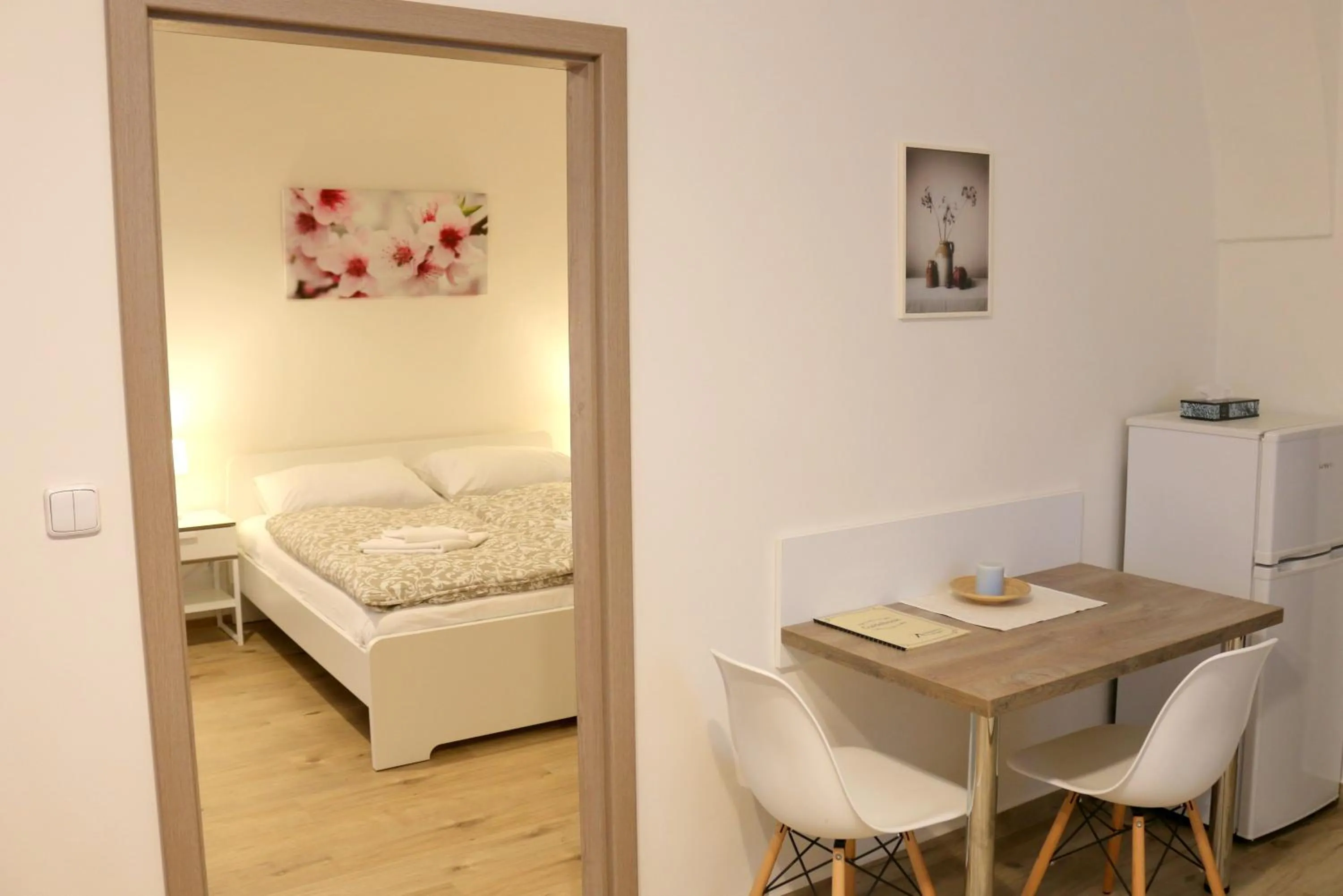 Dining area, Bed in Betlem Prague Apartments