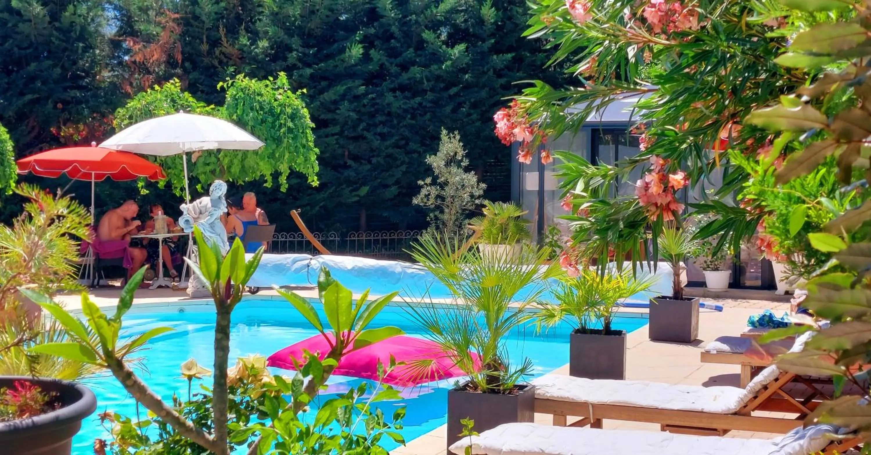 Pool view in La Bergerie Du Moulin