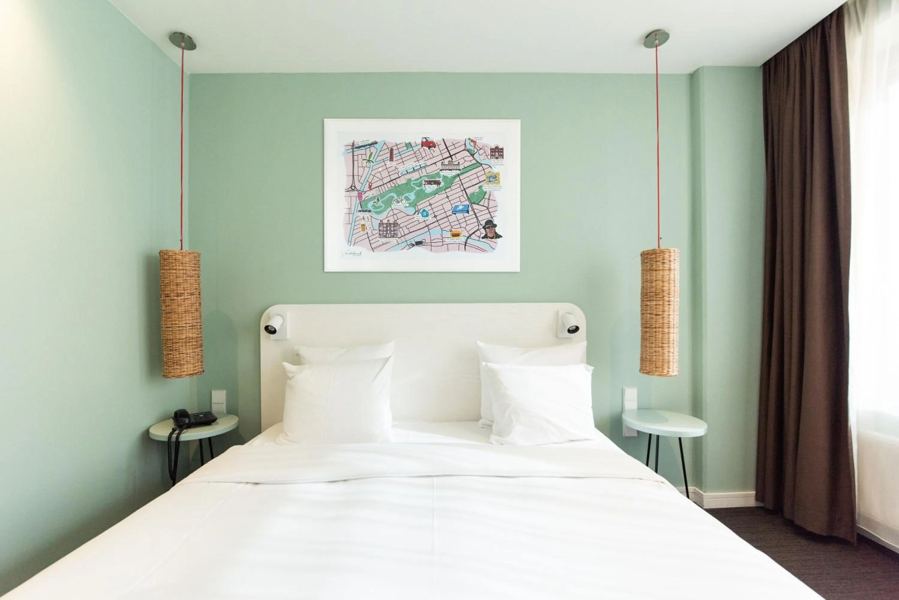 Bed in Conscious Hotel Vondelpark