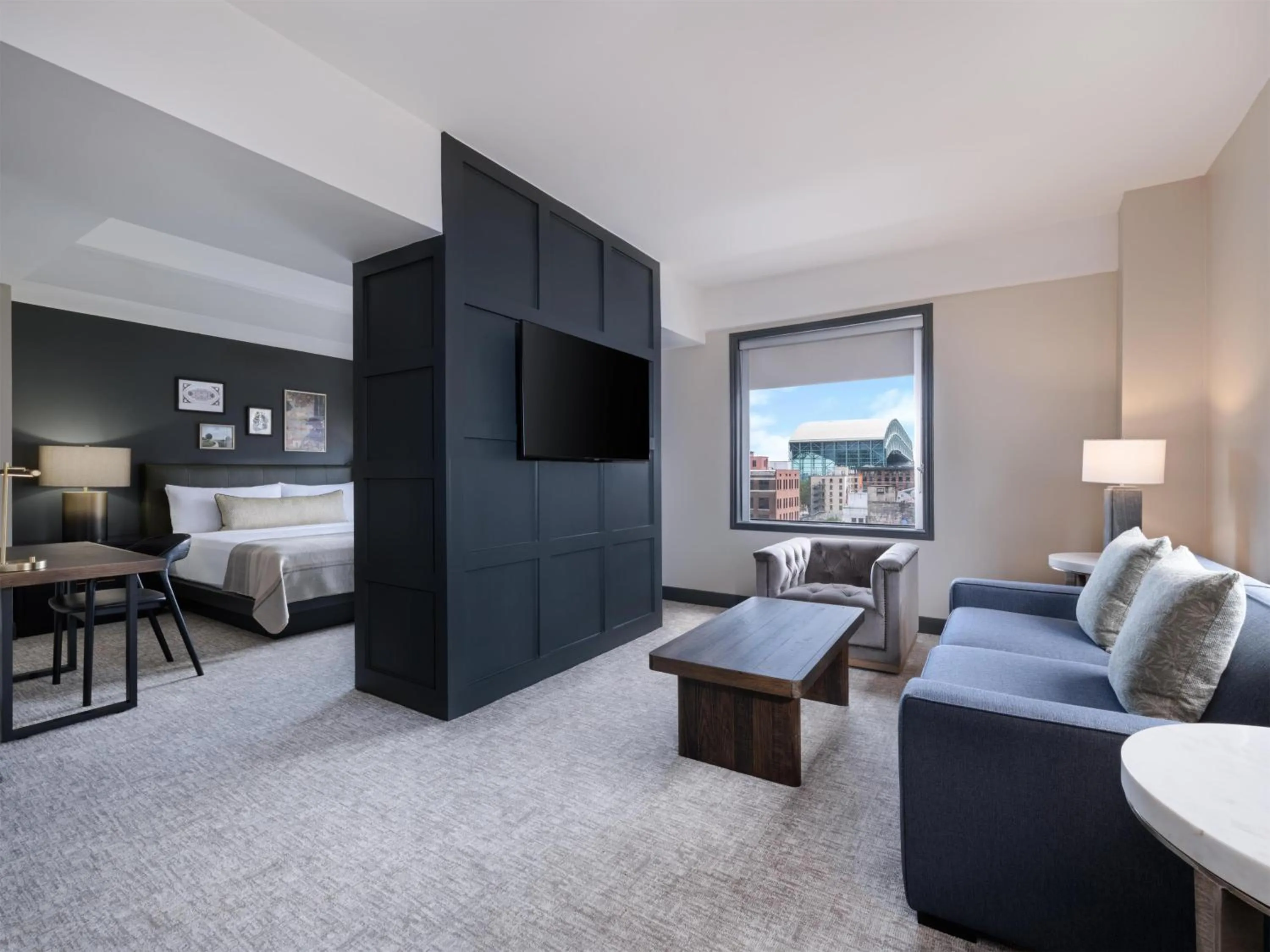 Bed in The Sam Houston Hotel, Curio Collection by Hilton