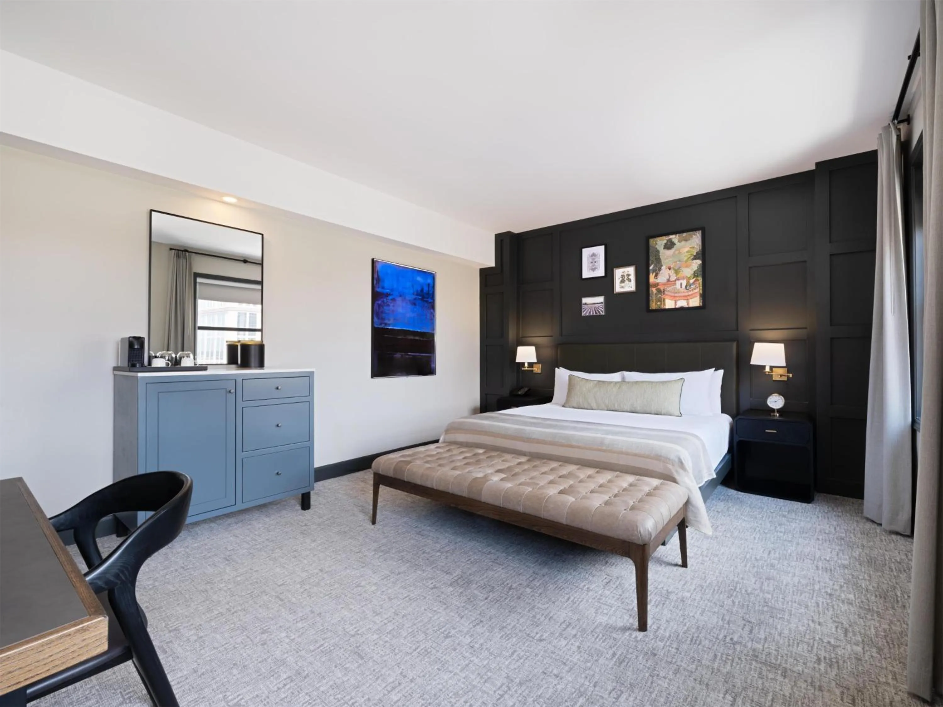 Bed in The Sam Houston Hotel, Curio Collection by Hilton