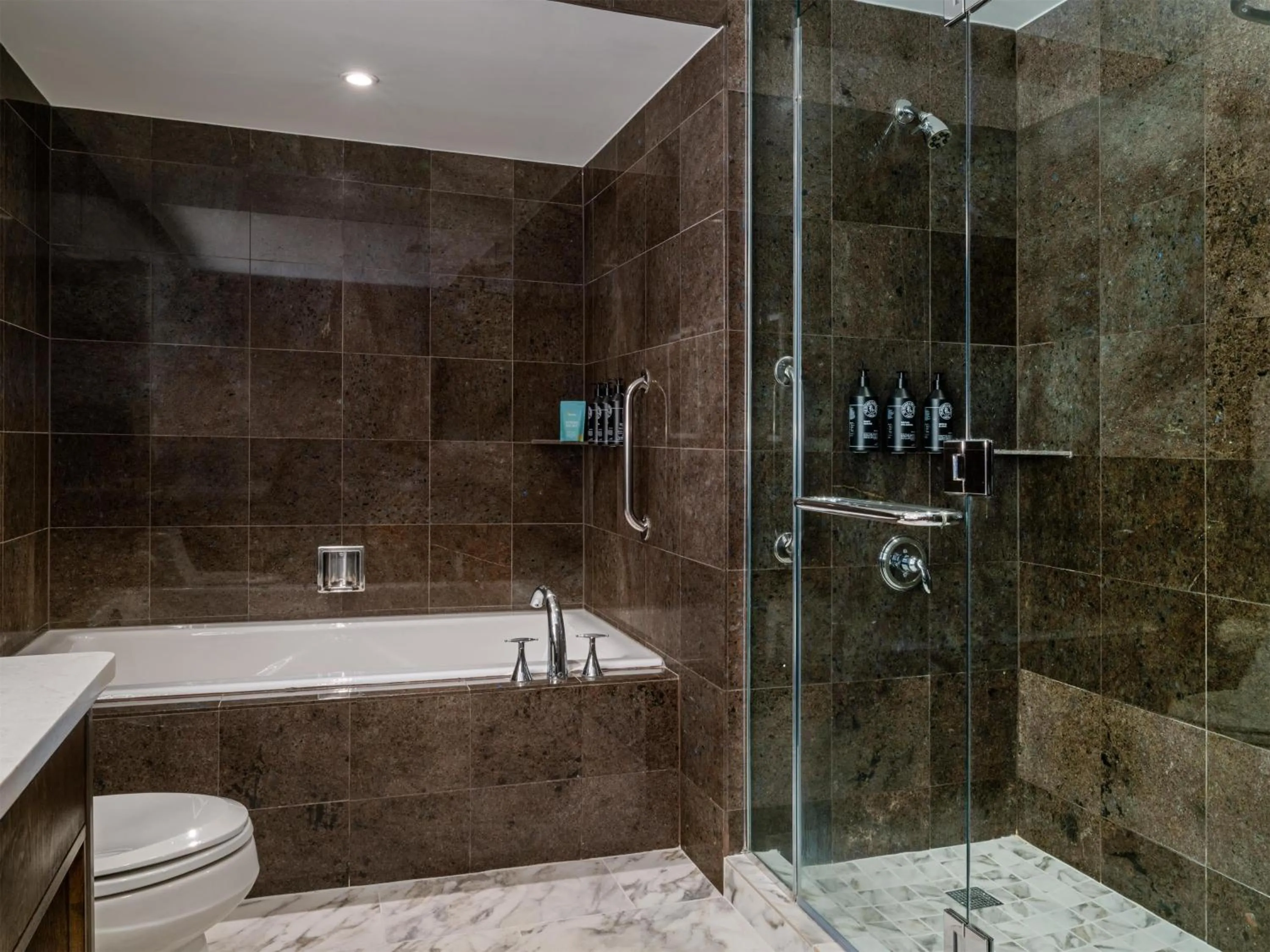 Shower in The Sam Houston Hotel, Curio Collection by Hilton