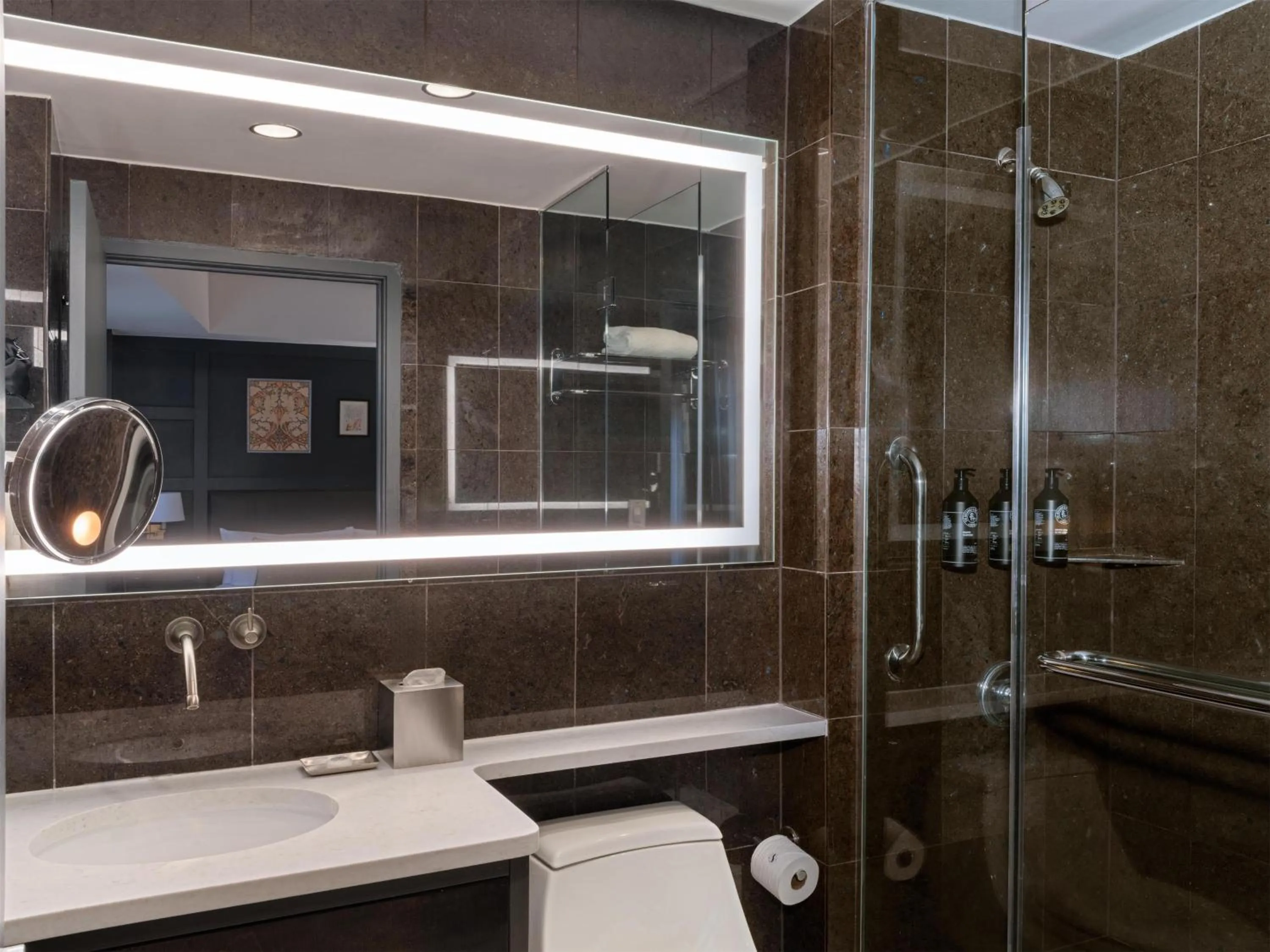 Shower in The Sam Houston Hotel, Curio Collection by Hilton