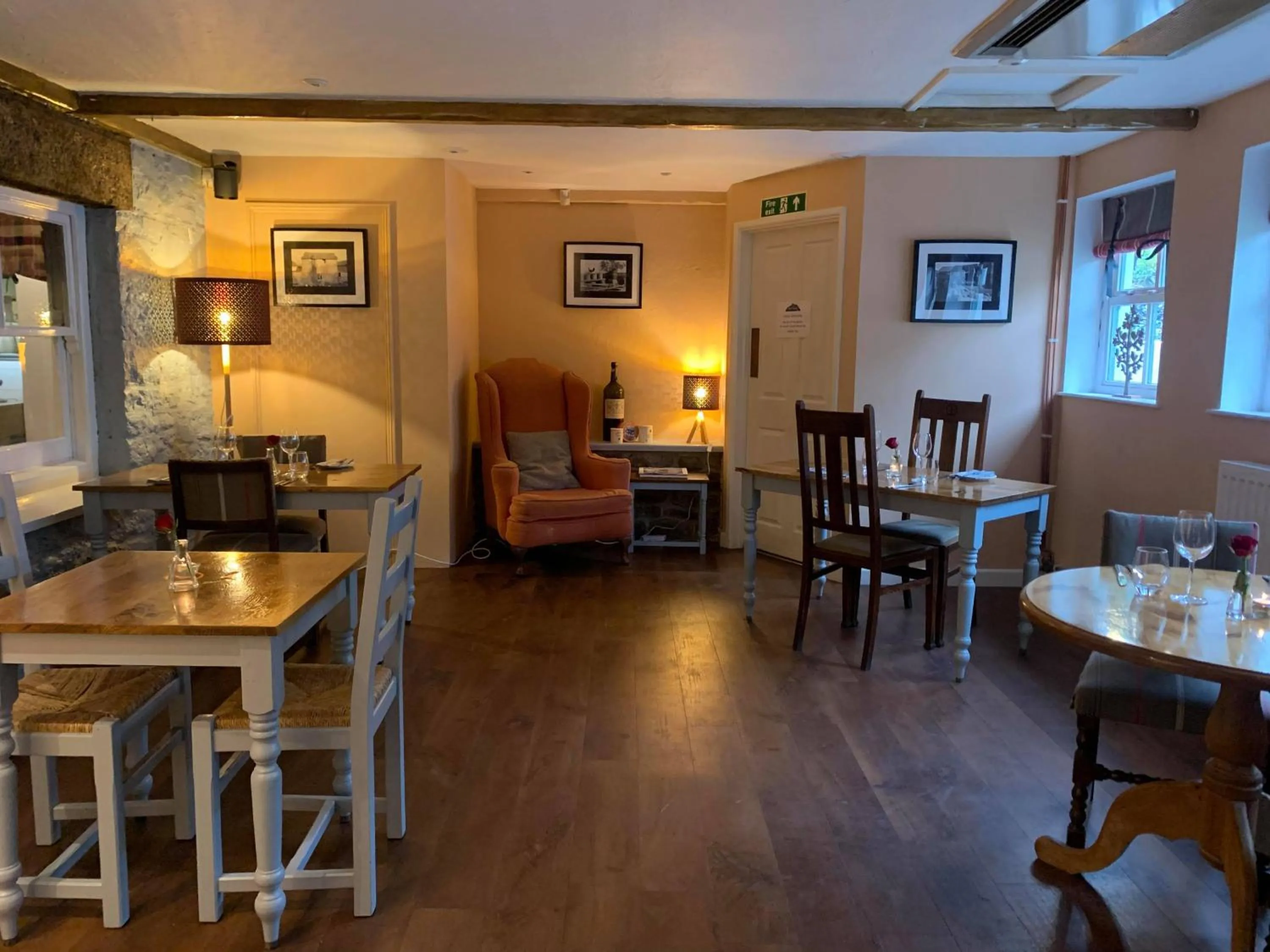 Dining area in The Dartmoor Inn at Lydford