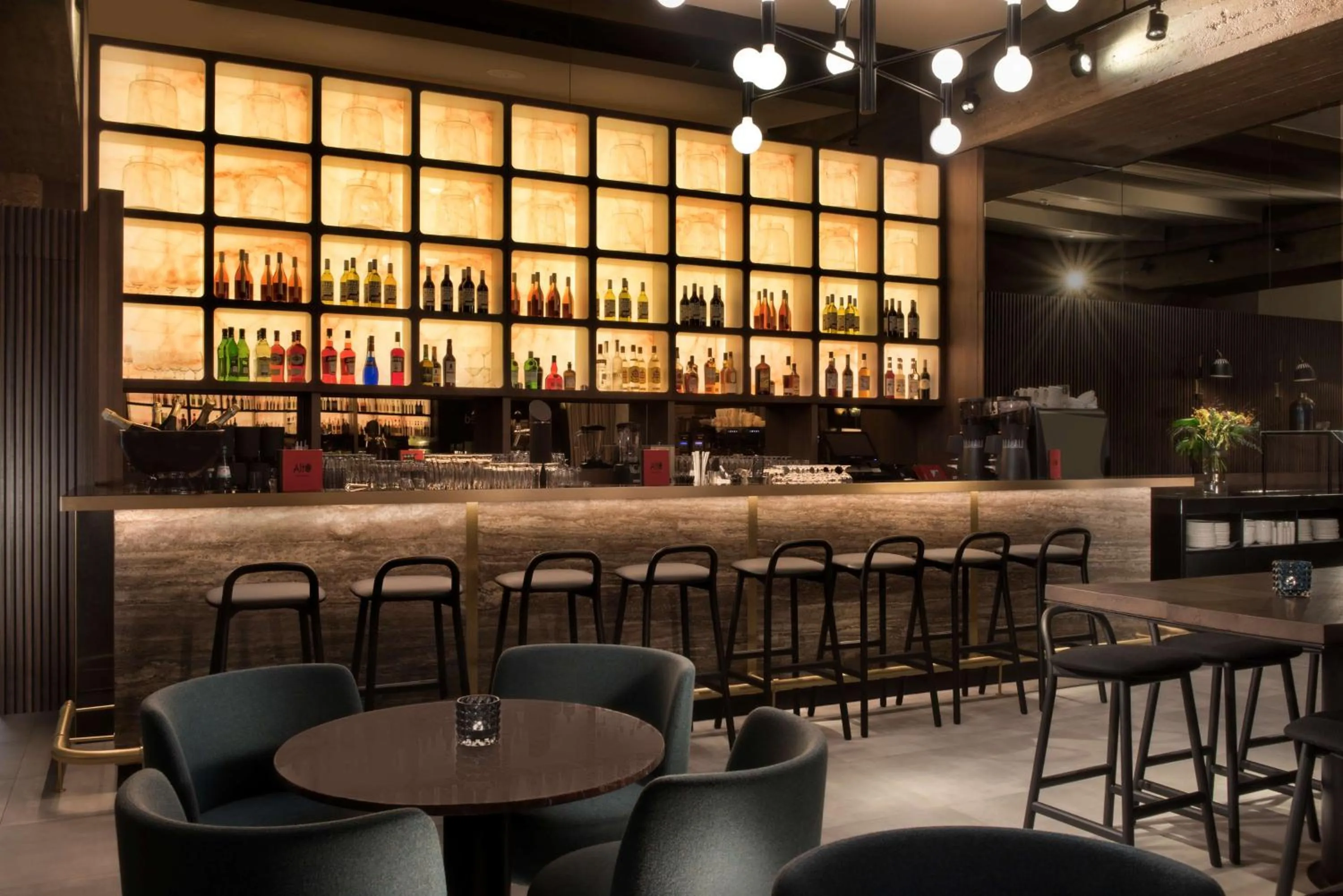 Lounge or bar in Adina Apartment Hotel Leipzig