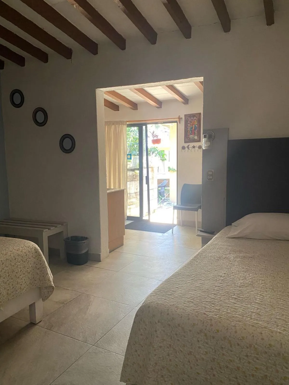 Property building, Bed in Posada Casa Topiltzin