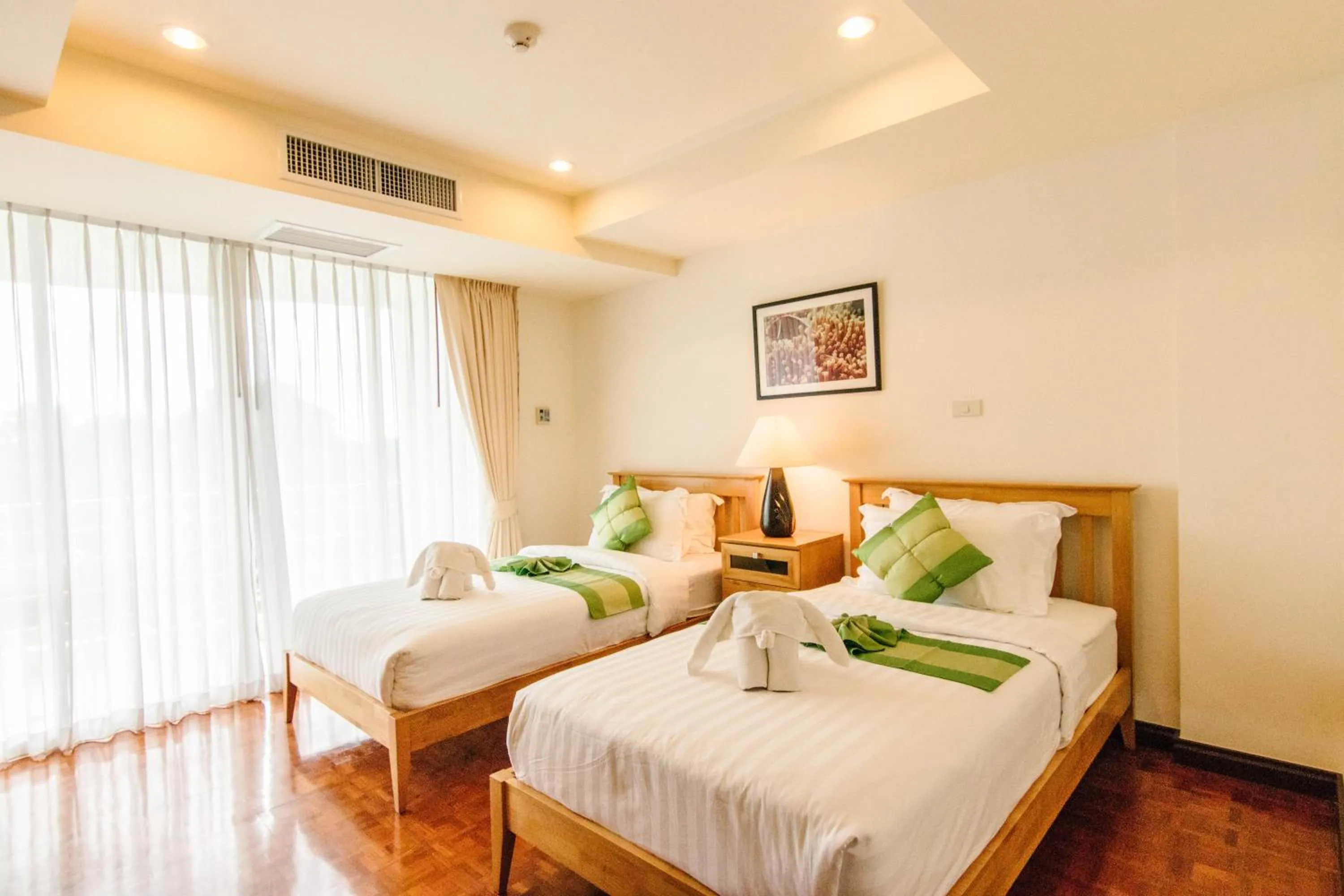 Bed in SeaRidge Hua Hin Resort & Poolvilla
