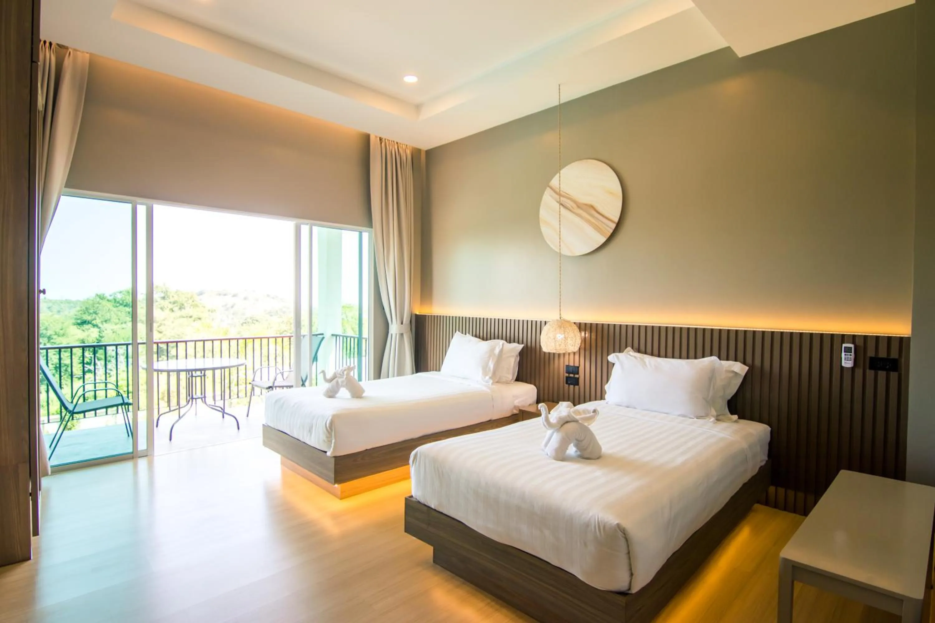 Bed in SeaRidge Hua Hin Resort & Poolvilla