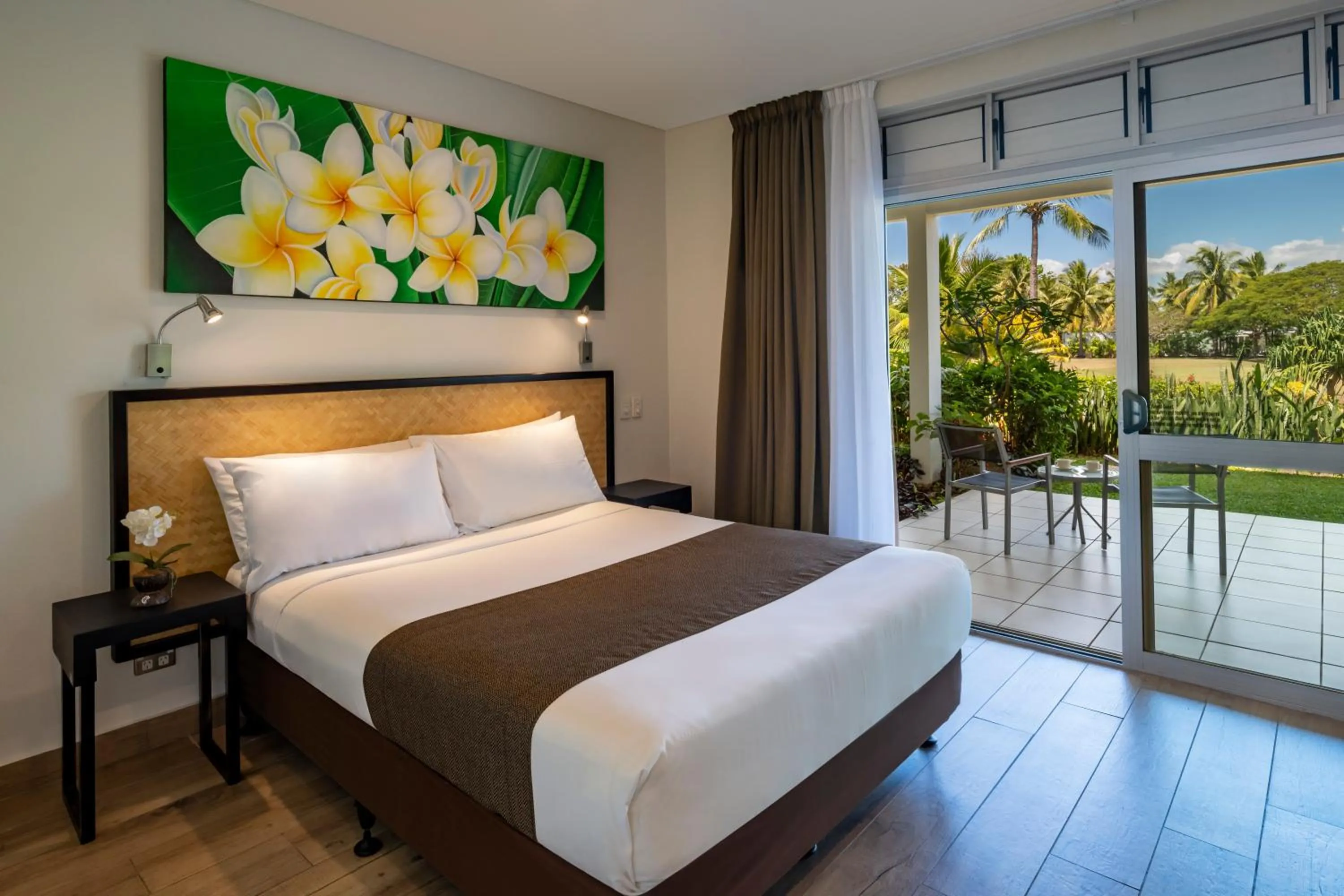 View (from property/room), Bed in The Terraces Apartments Denarau