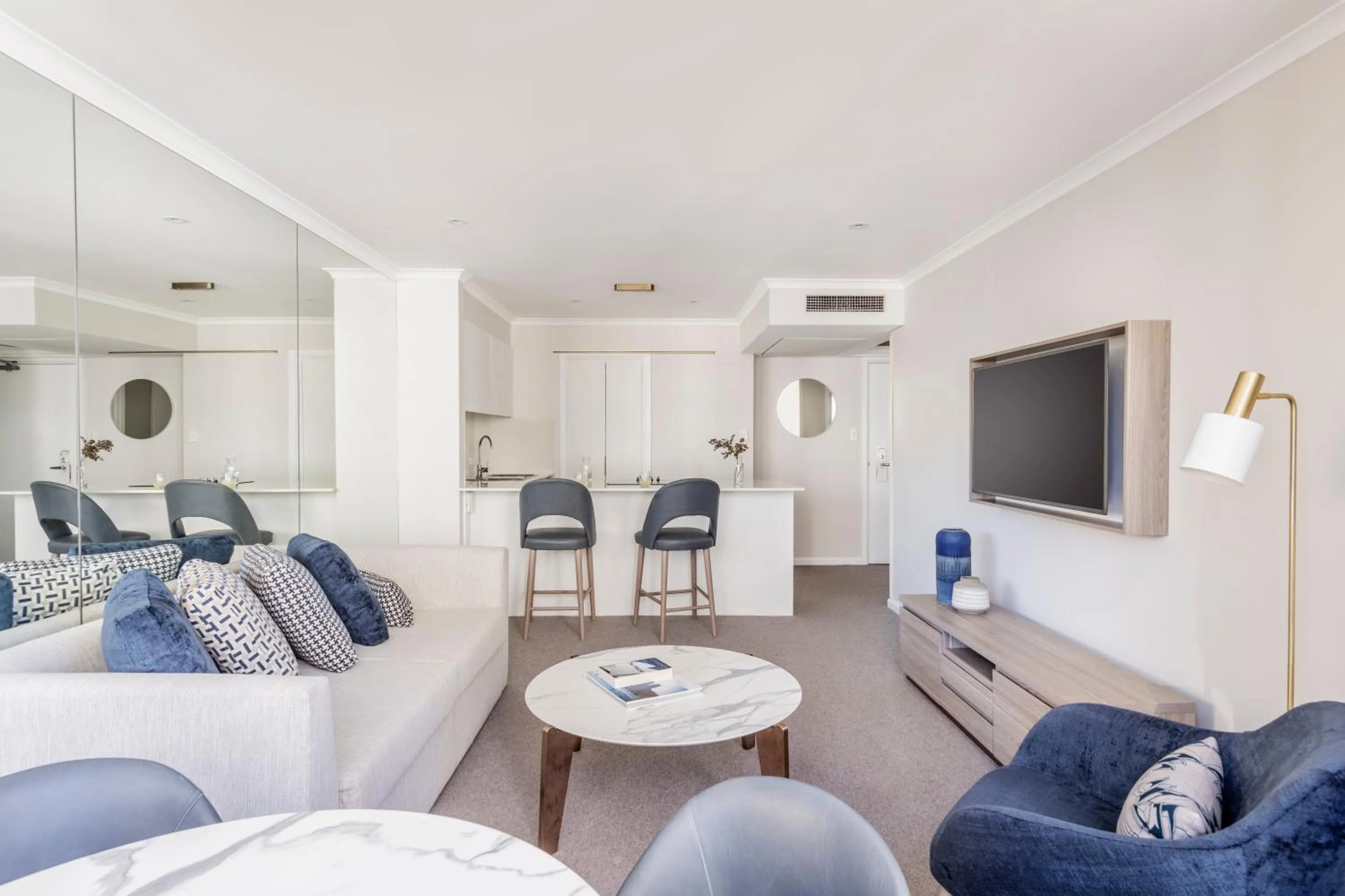 Living room in The Sebel Quay West Suites Sydney