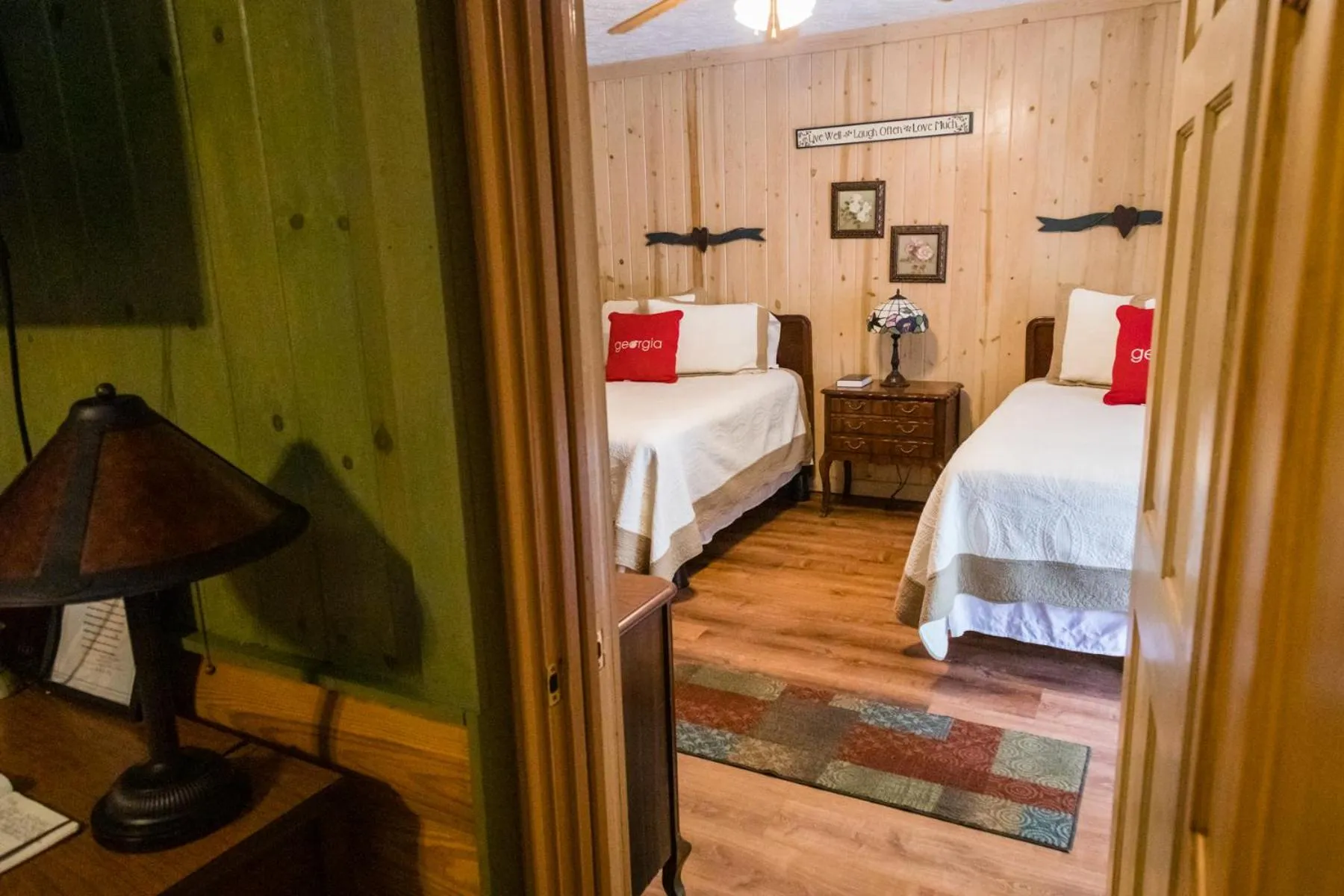View (from property/room), Bed in Mountain Aire Cottages, Inn, & Glamping