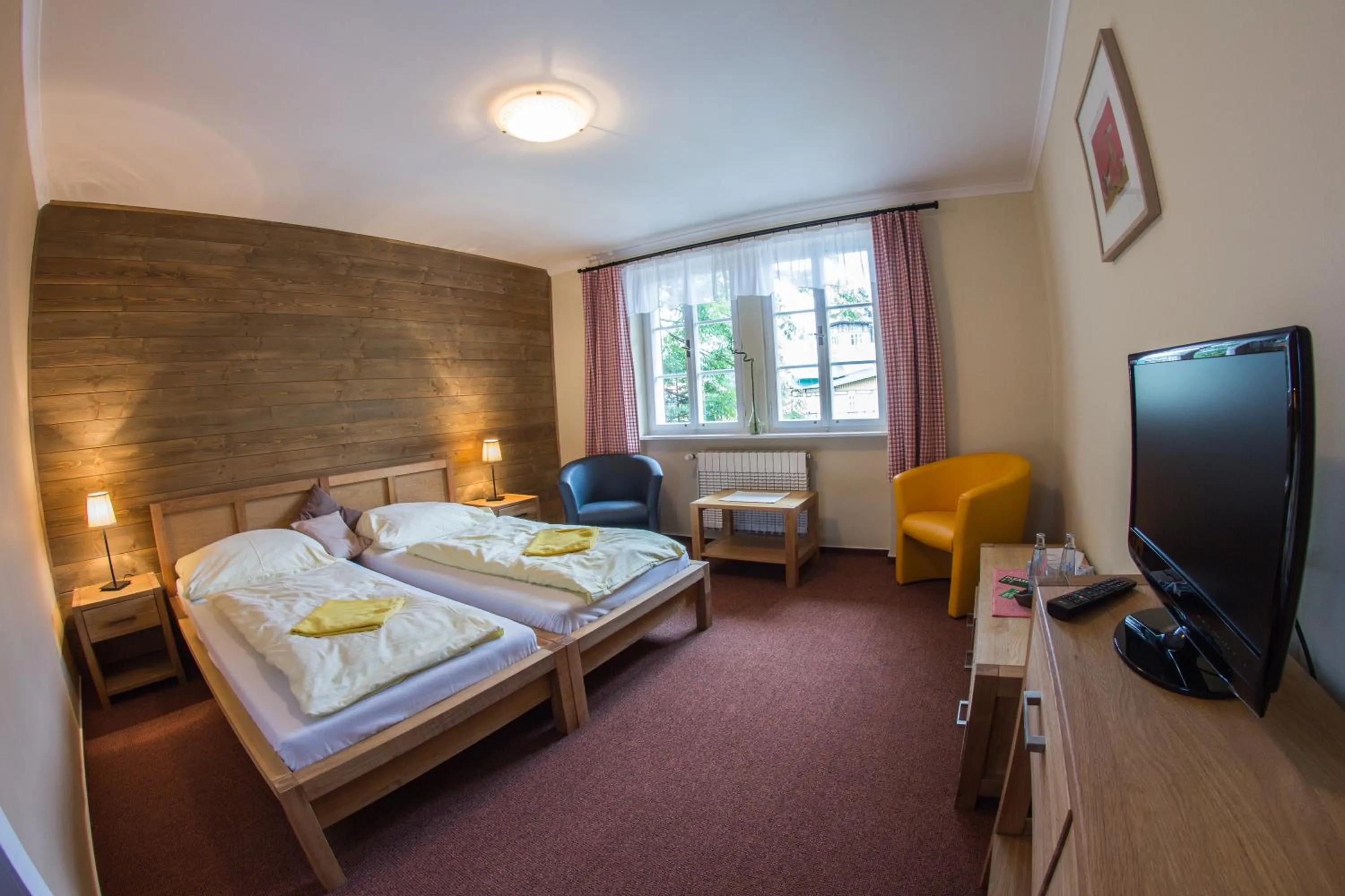 Living room, Bed in Hotel Erika