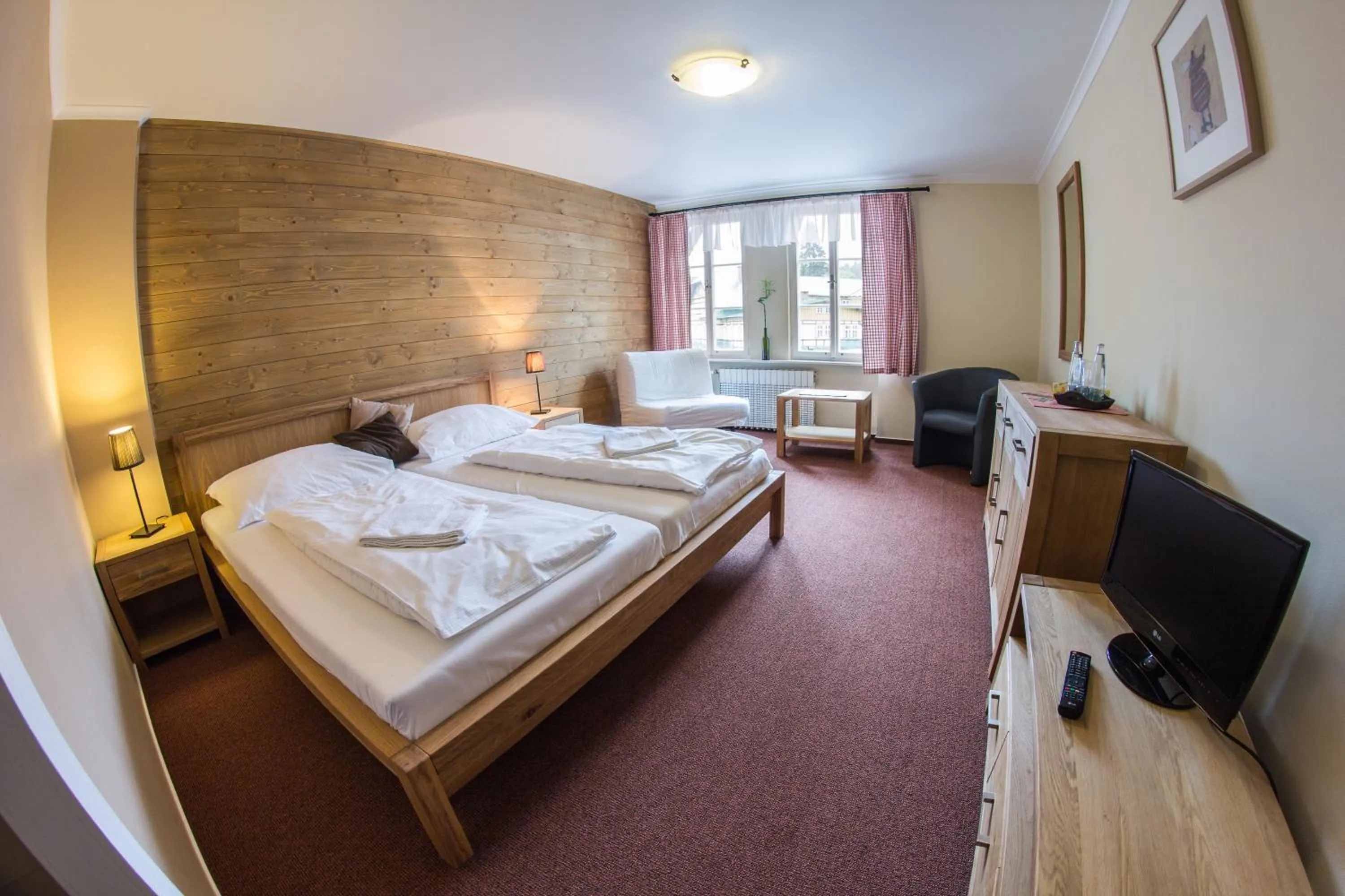 Living room, Bed in Hotel Erika