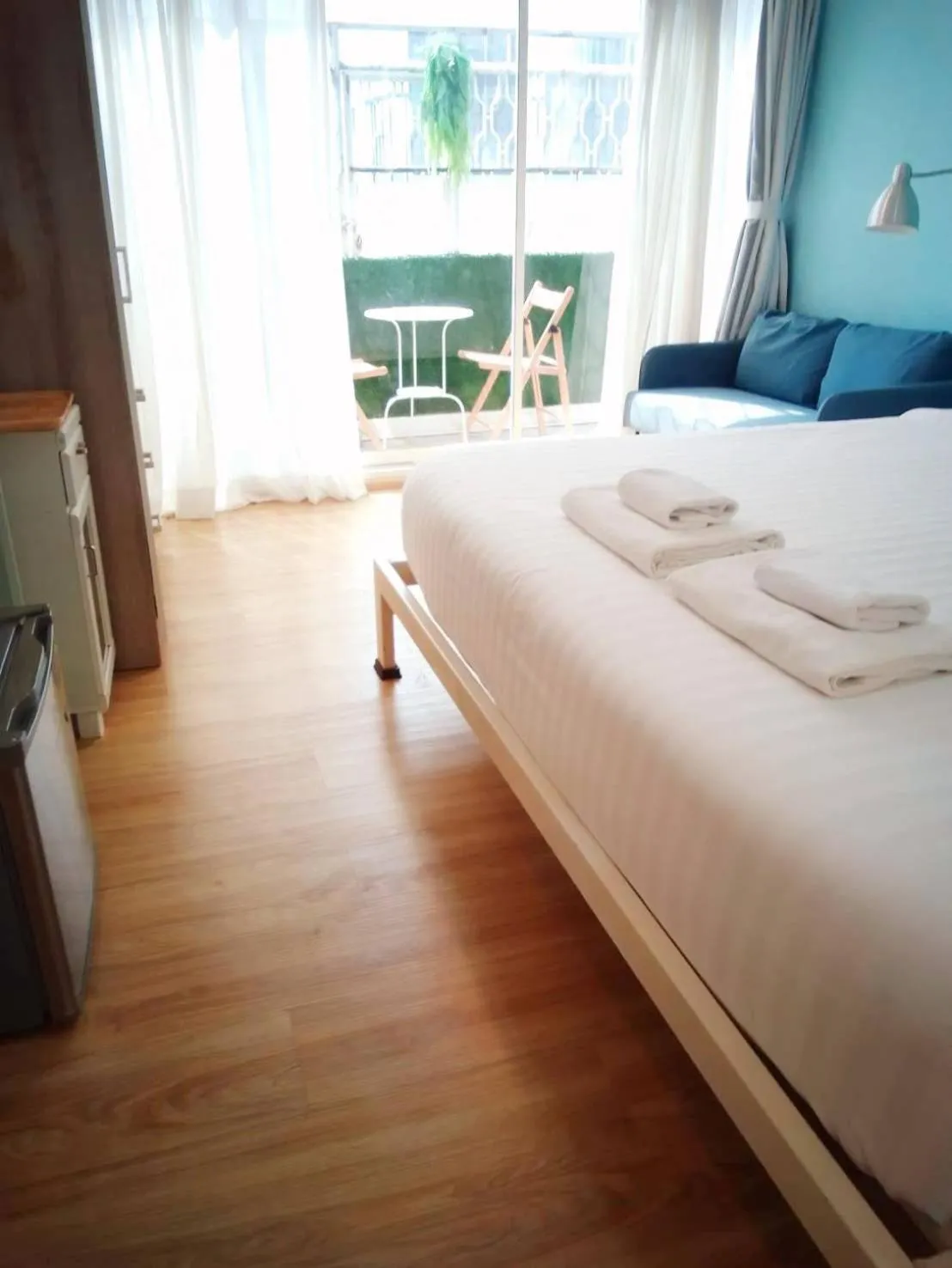 Balcony/Terrace, Bed in K Home Asok