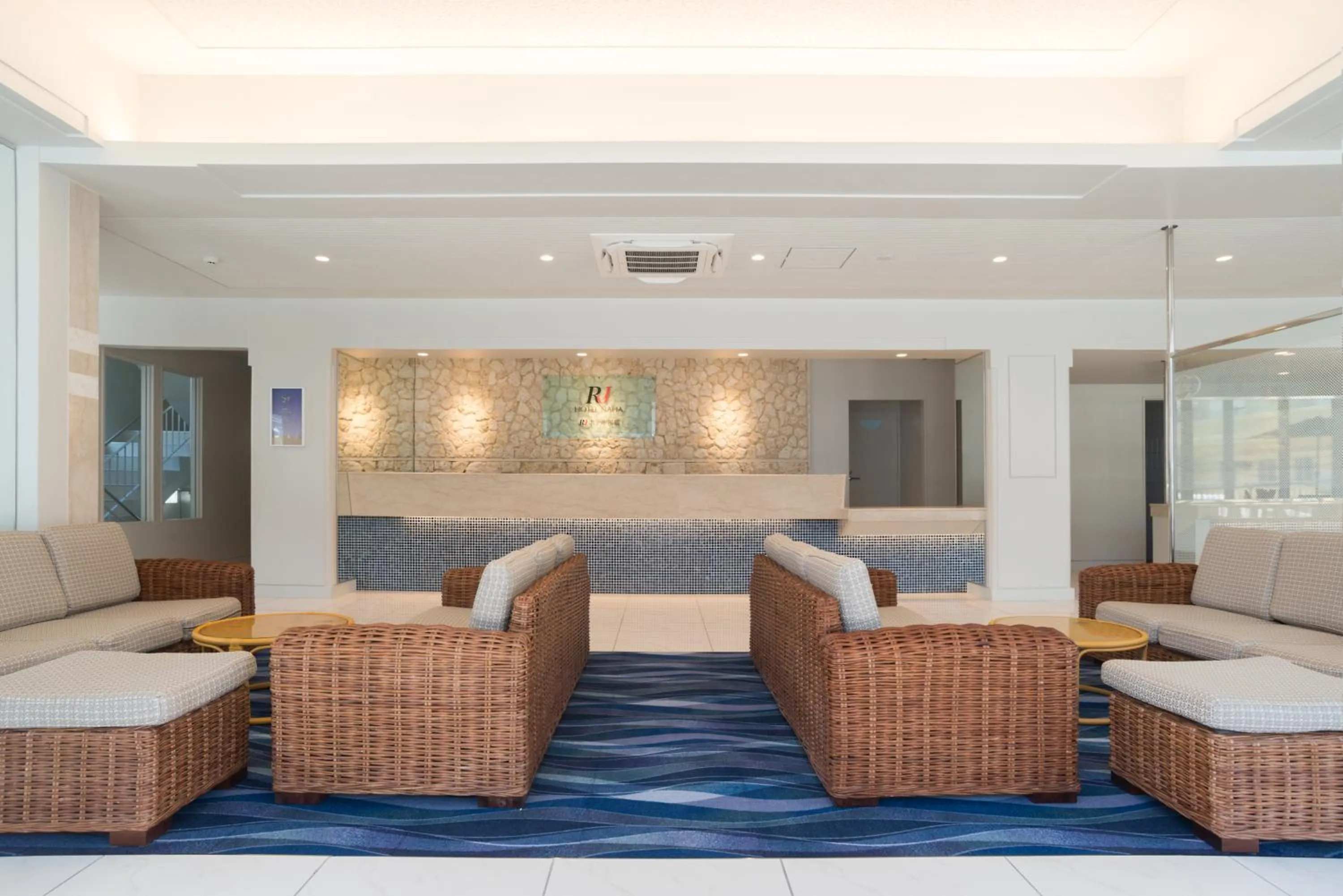 Lobby or reception in RJ Hotel Naha