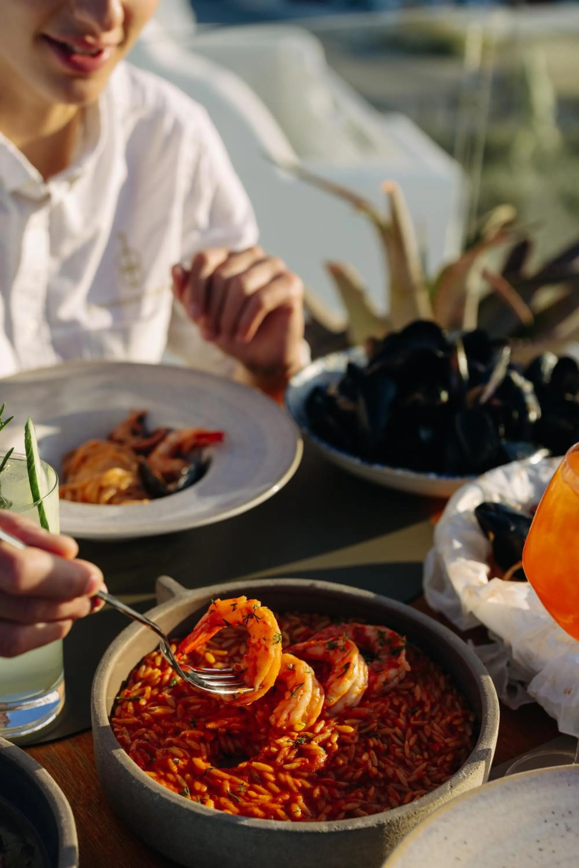 Food close-up in 18 Grapes Hotel