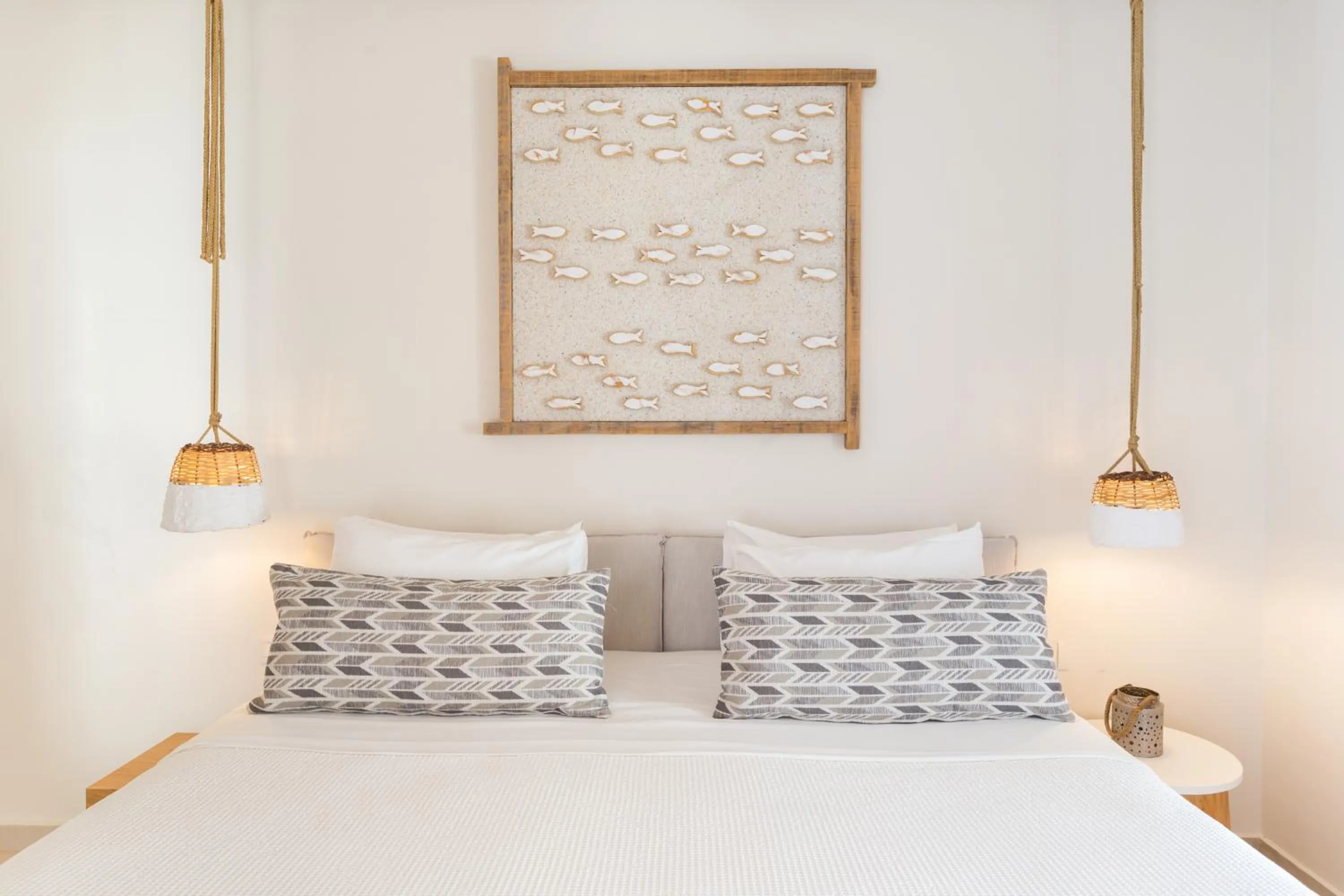 Bed in 18 Grapes Hotel