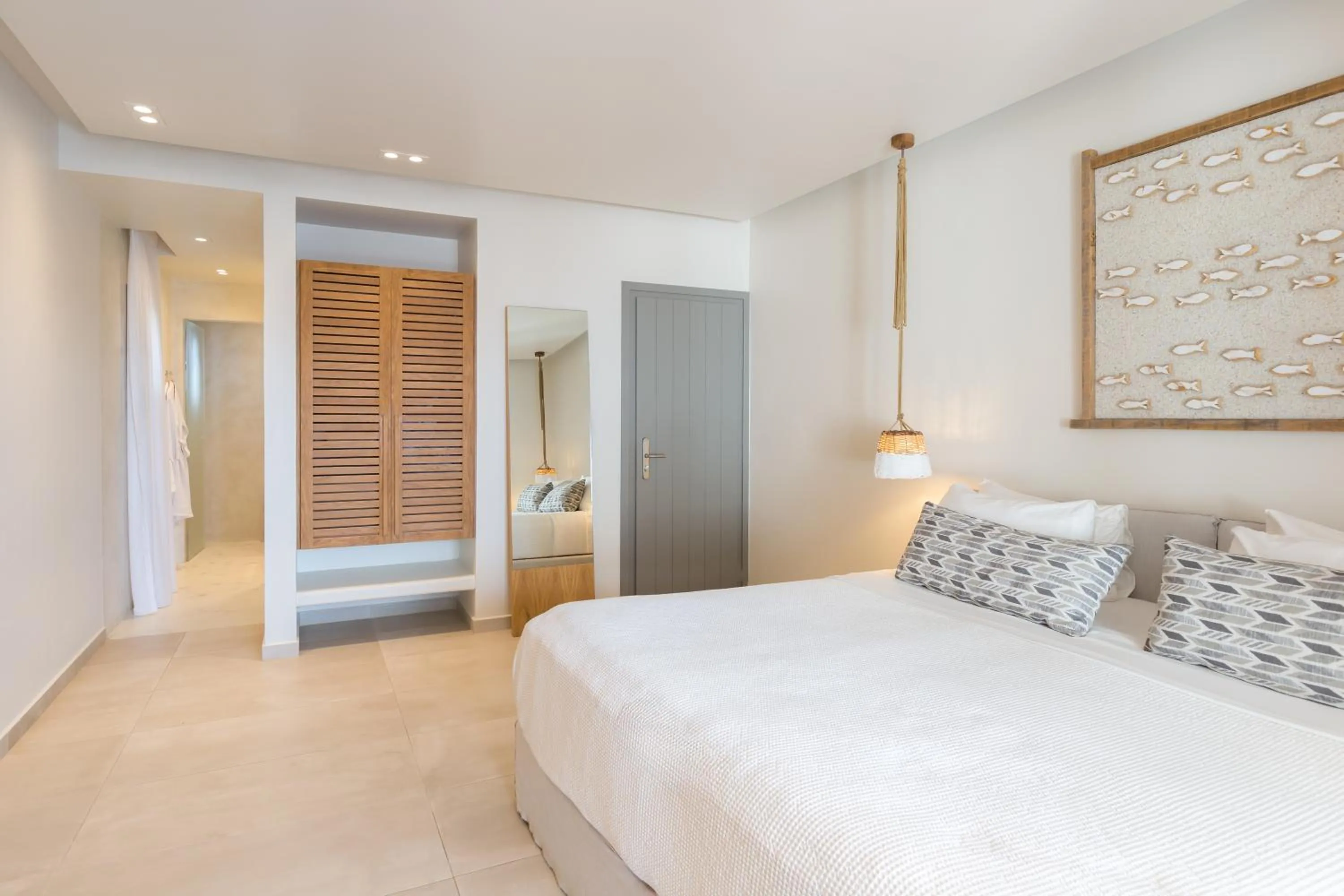 Bed in 18 Grapes Hotel