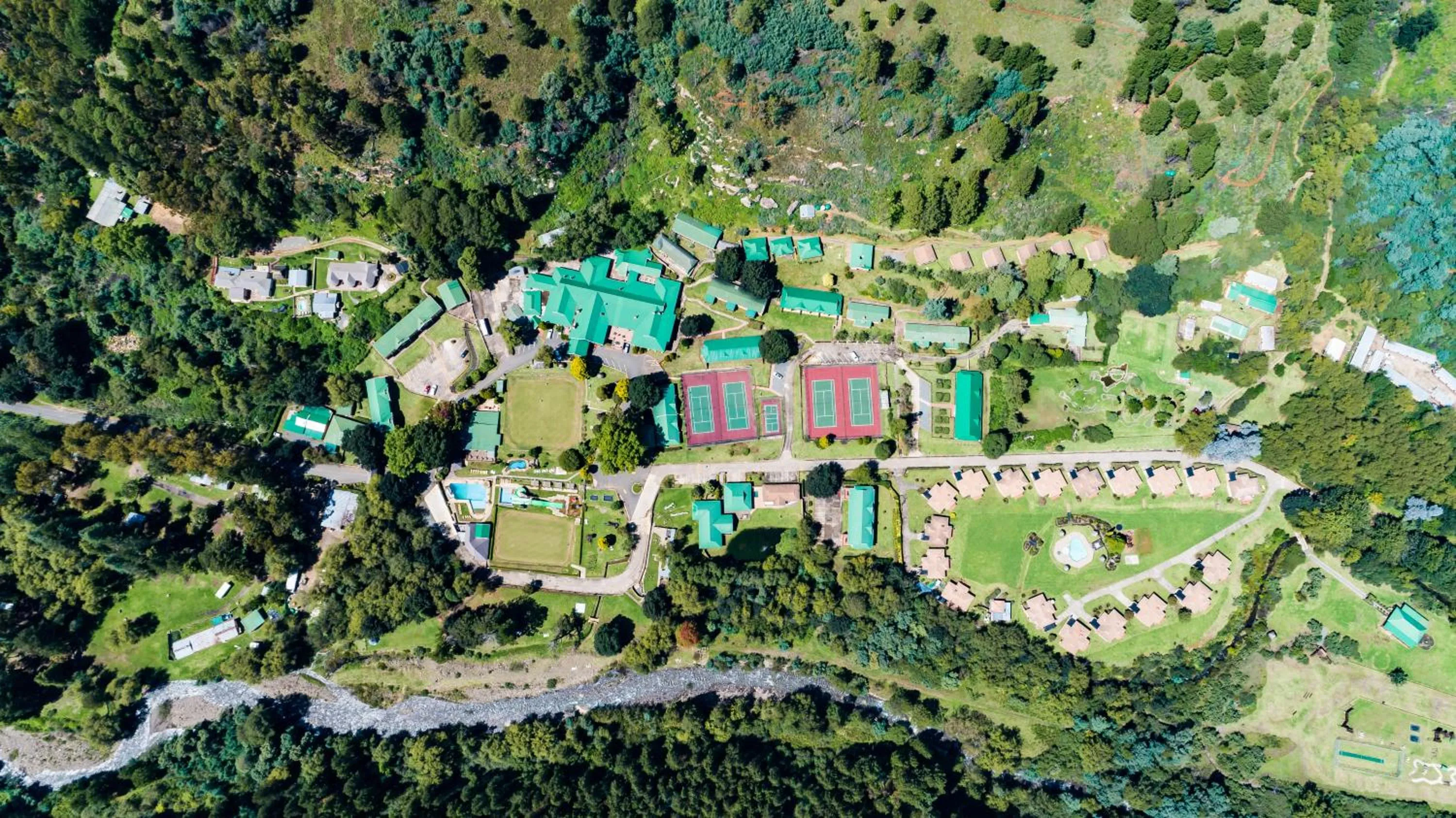 Bird's eye view in Gooderson Drakensberg Gardens Golf & Spa Resort