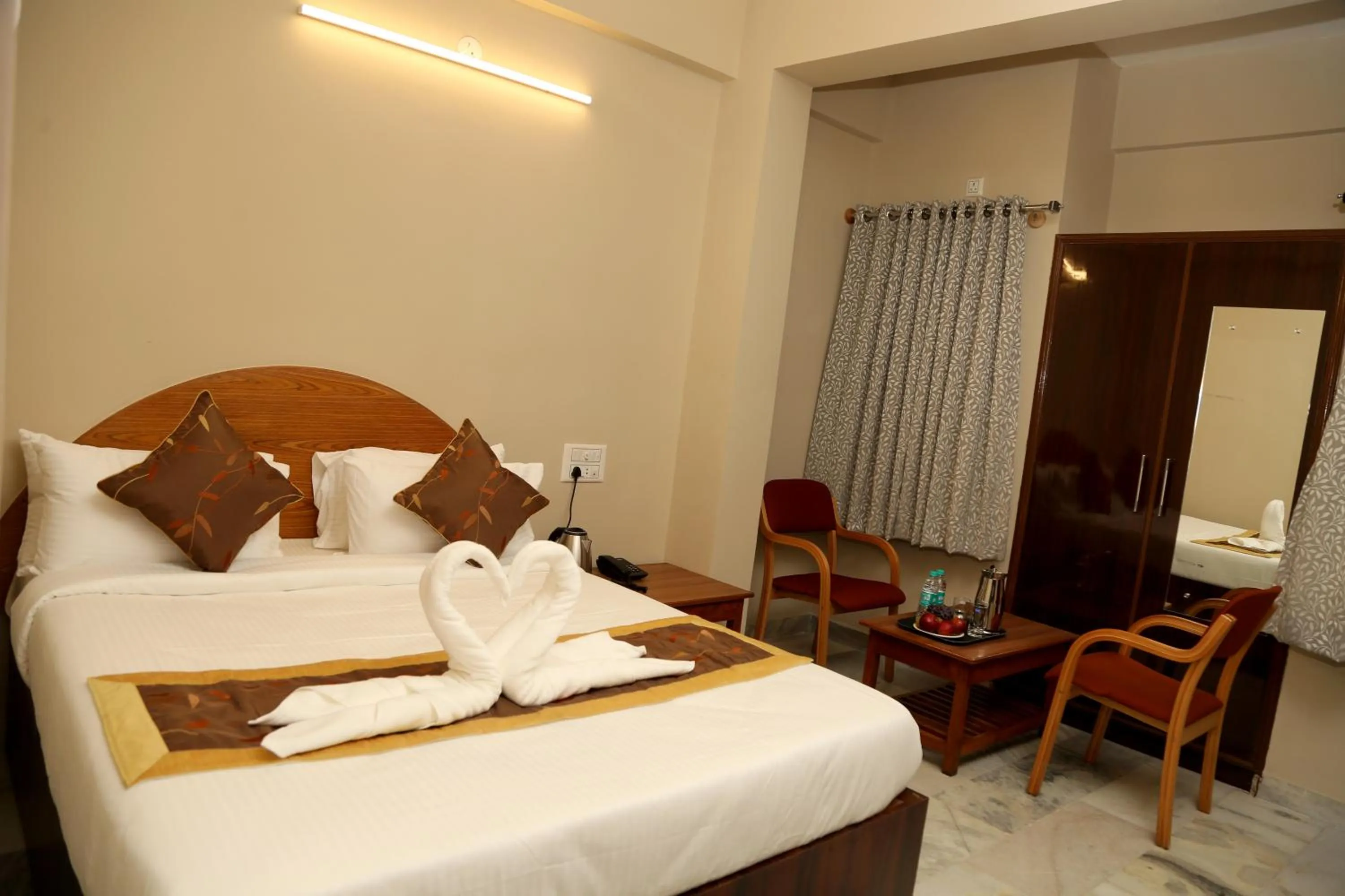 Bed in Soundarya Hotel